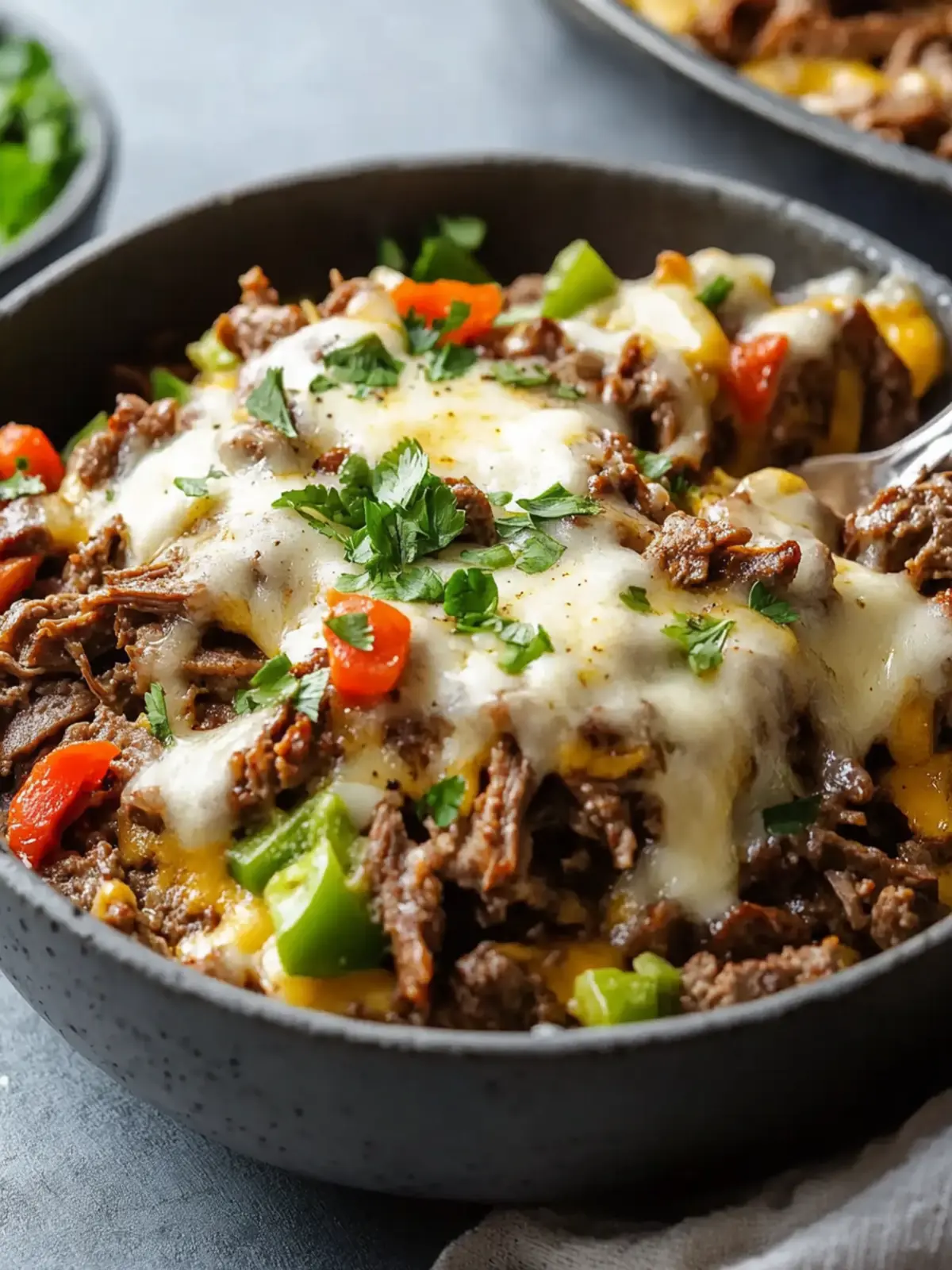 Low-Carb Philly Cheesesteak Bowls