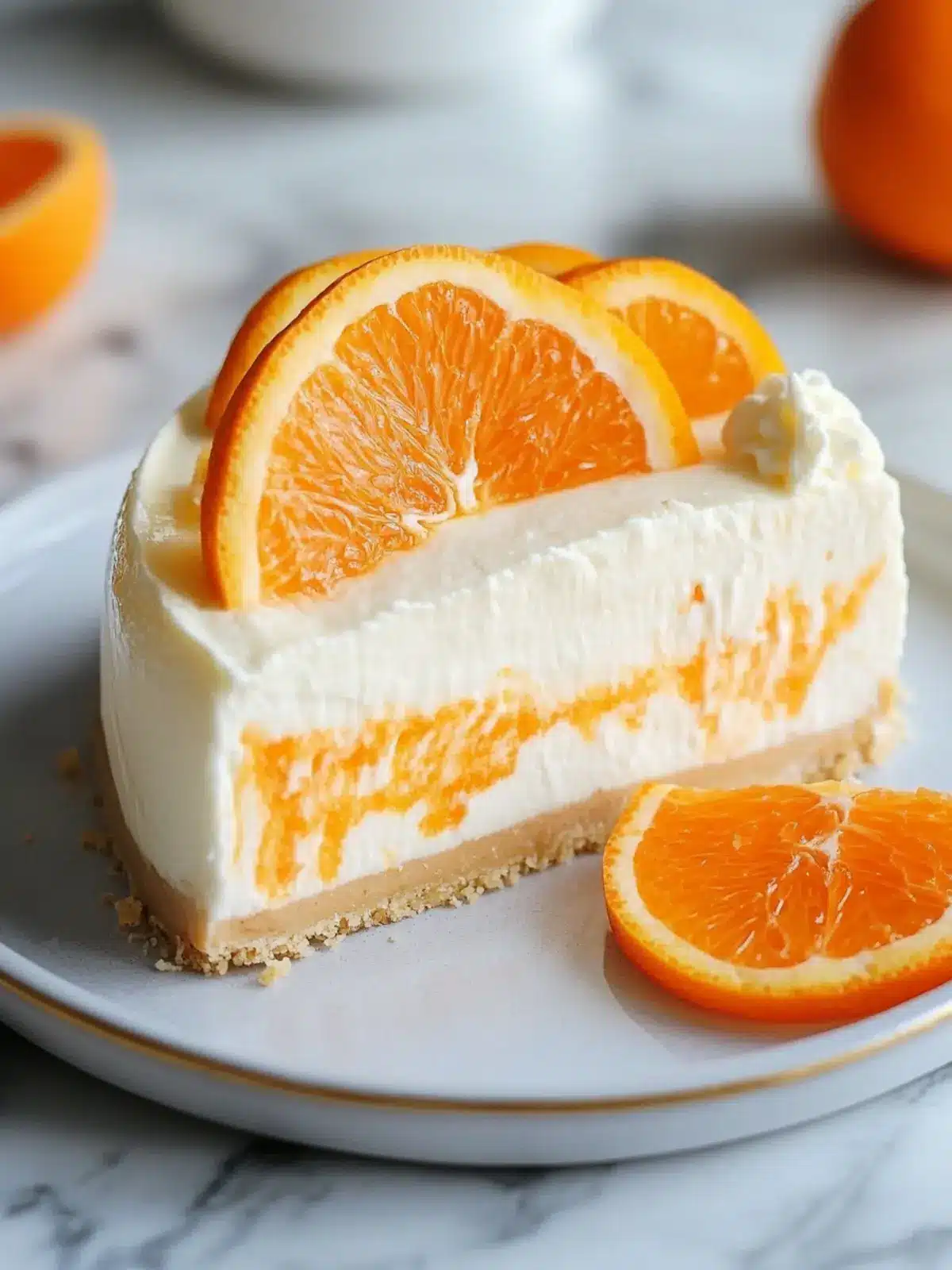 No-Bake Orange Creamsicle Cheesecake