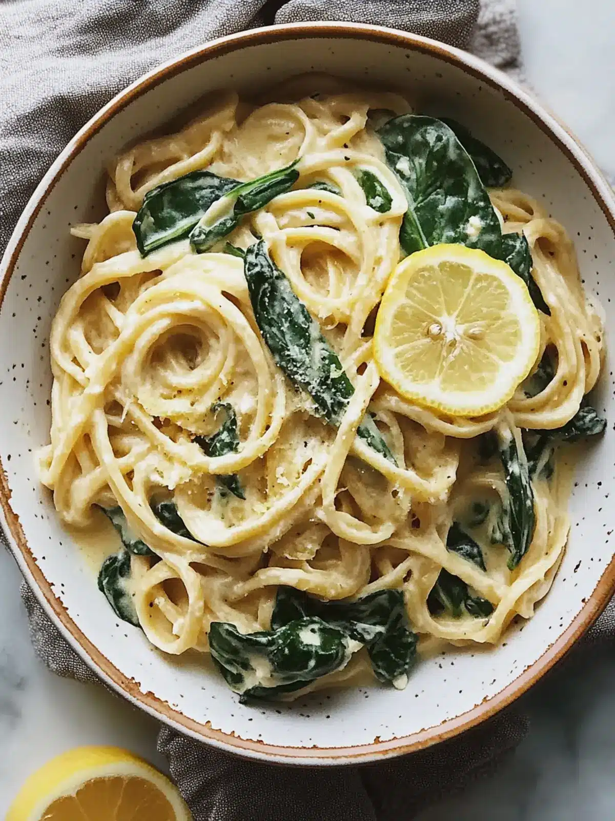 Creamy Lemon Ricotta Pasta with Spinach