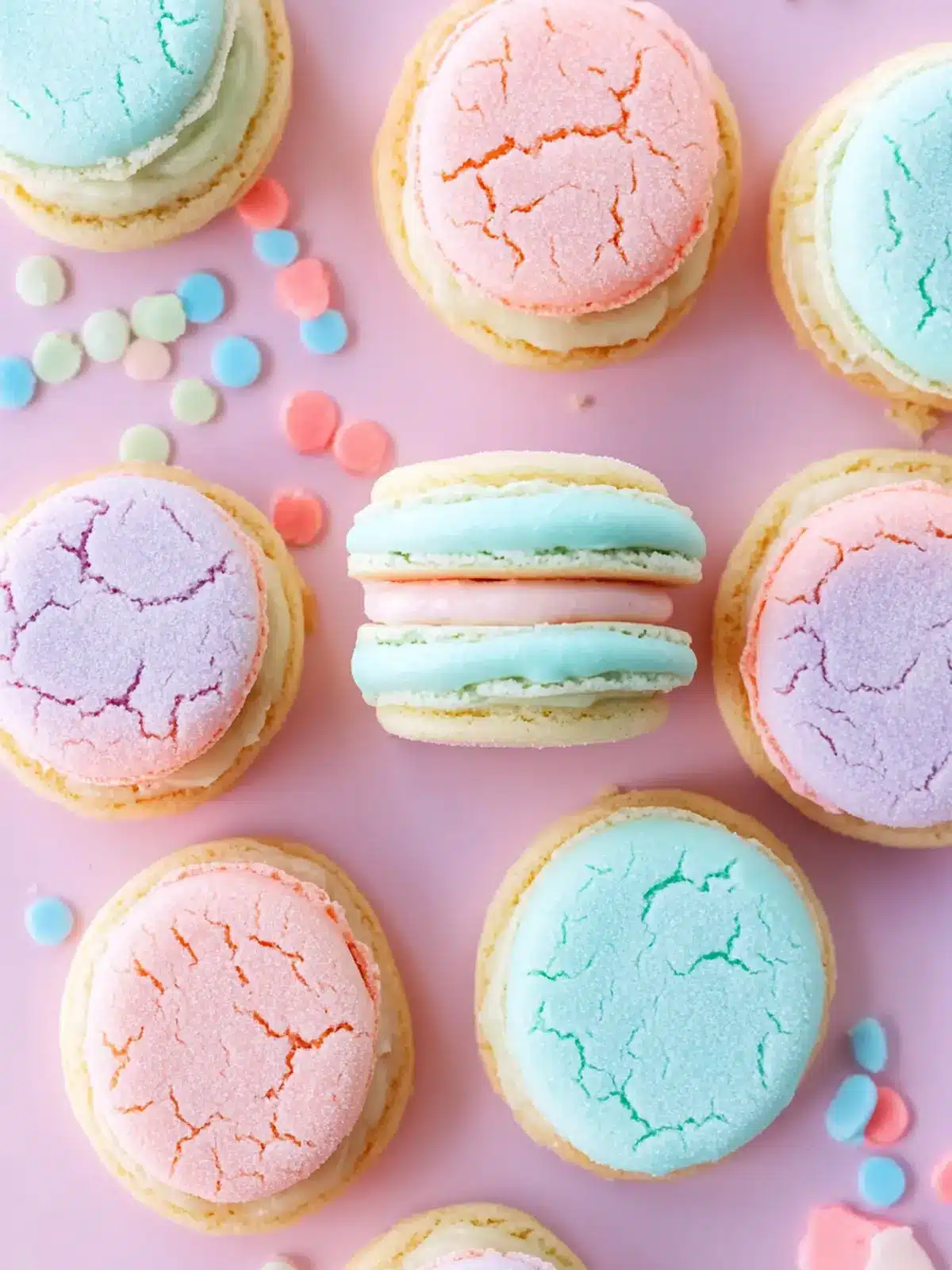 Pastel Sugar Cookie Sandwiches