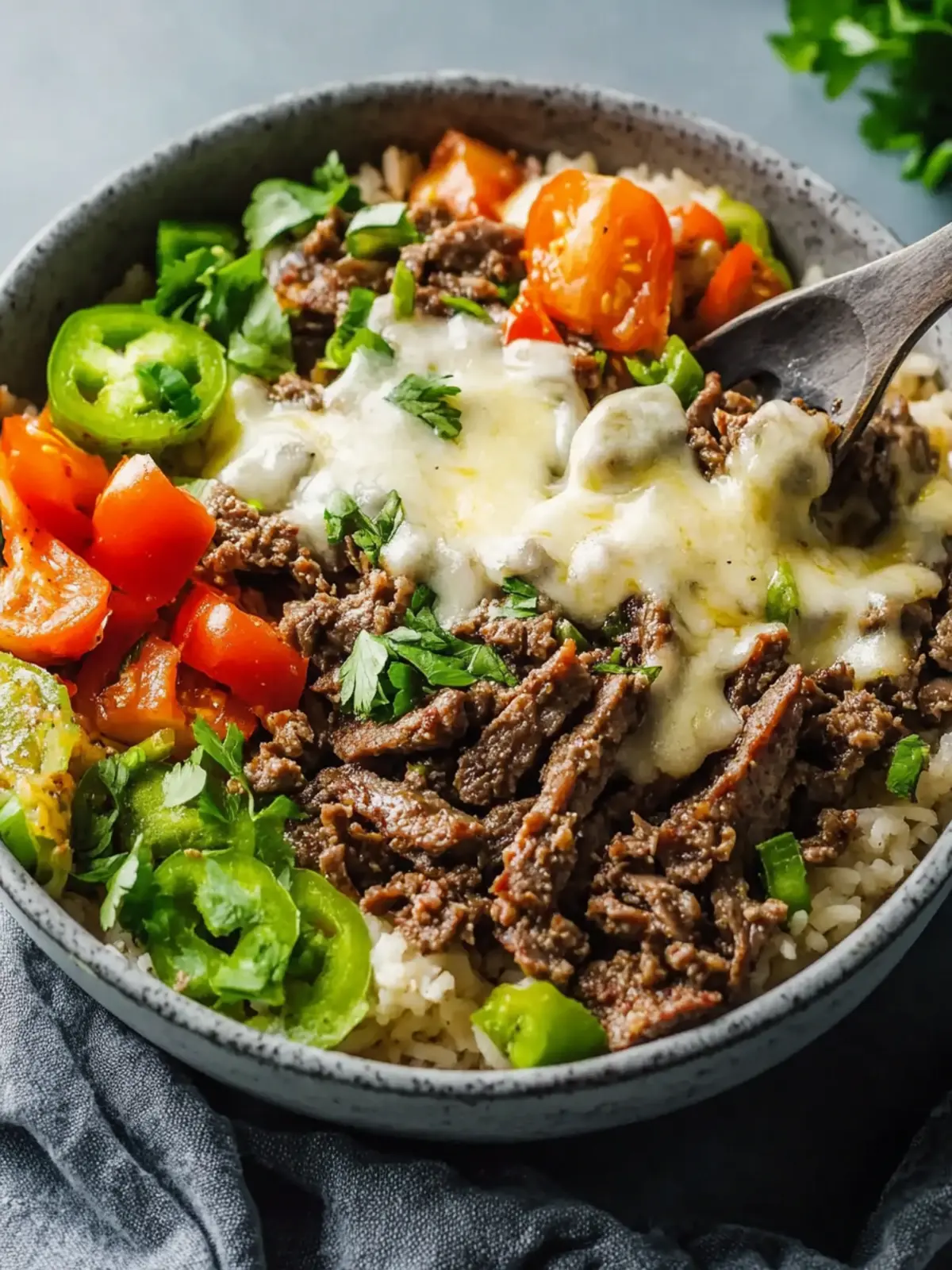 Low-Carb Philly Cheesesteak Bowls