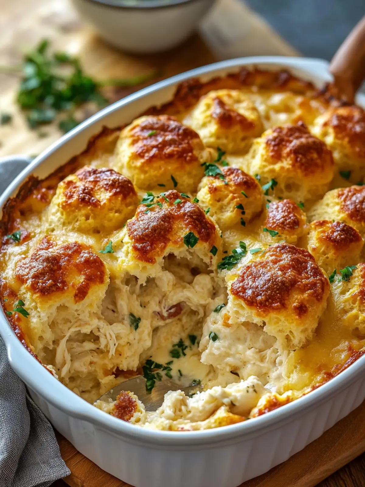 Chicken Bubble Biscuit Bake Casserole