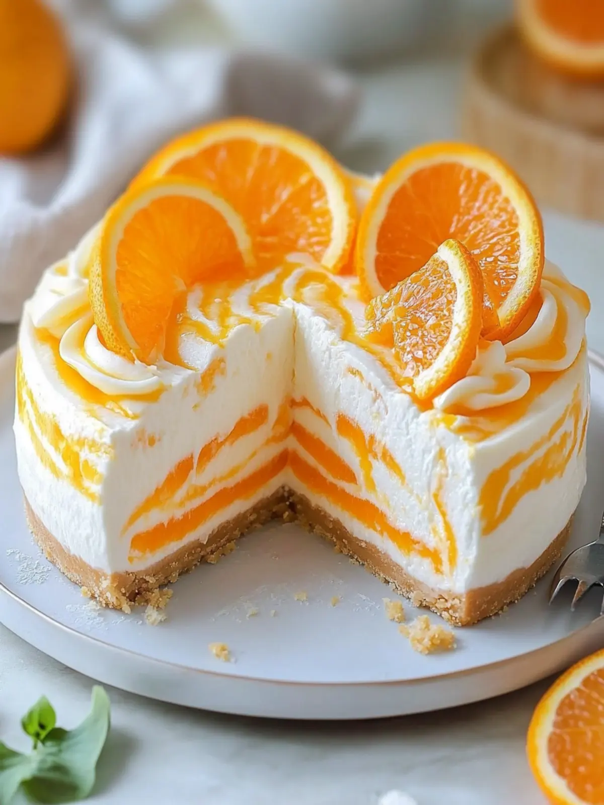 No-Bake Orange Creamsicle Cheesecake
