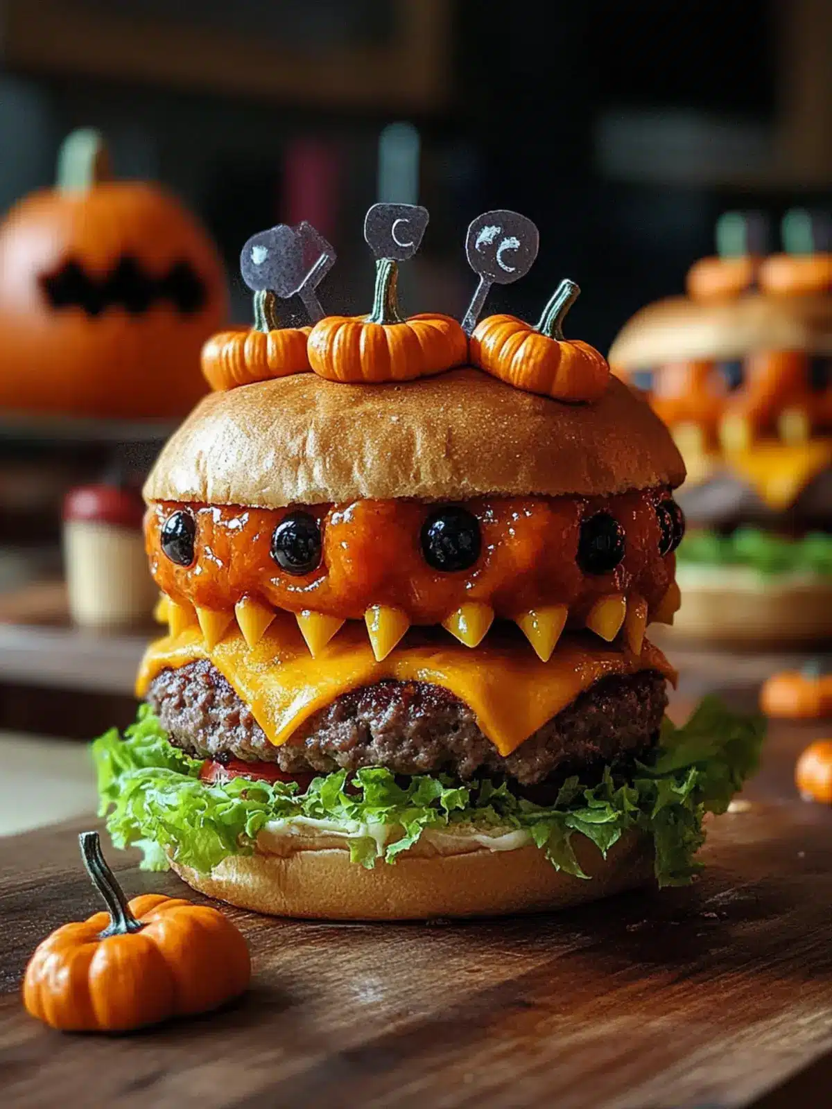 Monster Burgers Halloween Treat