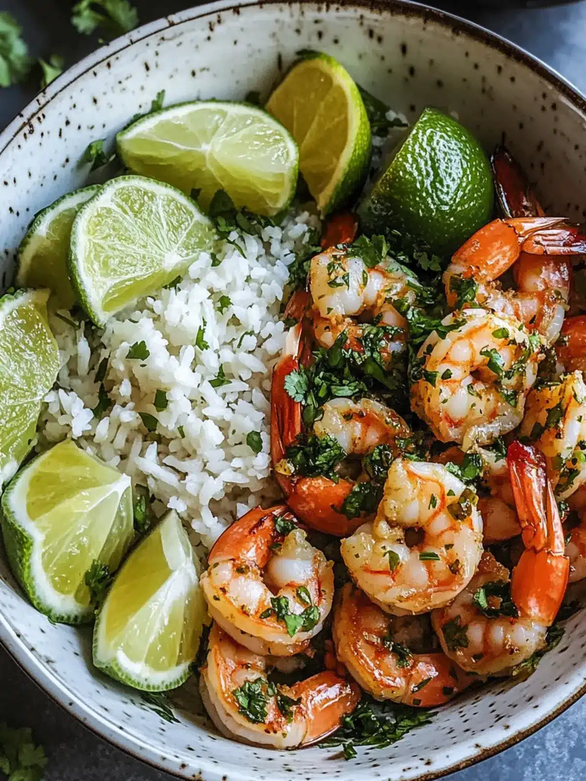 Cilantro Lime Shrimp Bowl