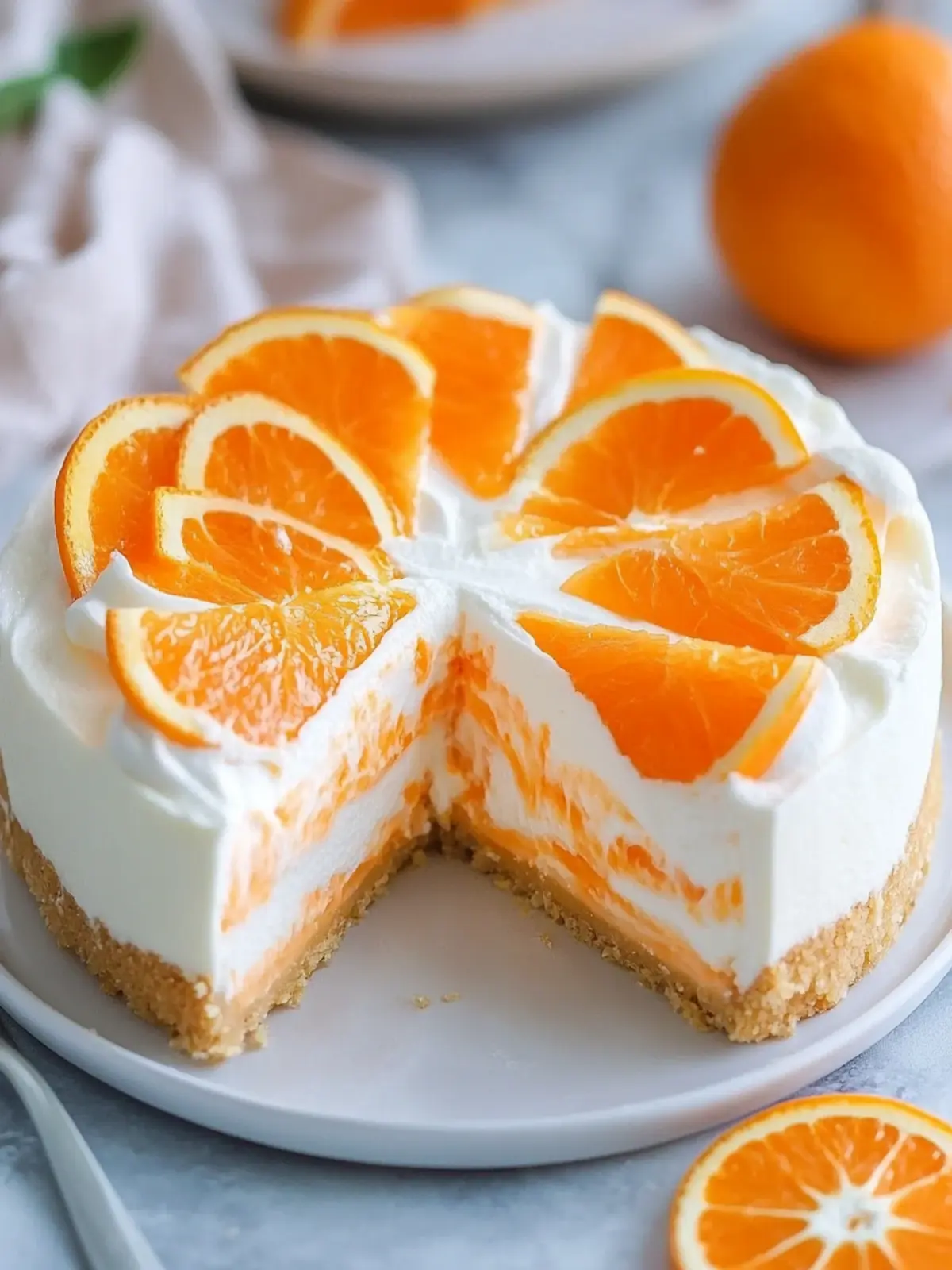 No-Bake Orange Creamsicle Cheesecake