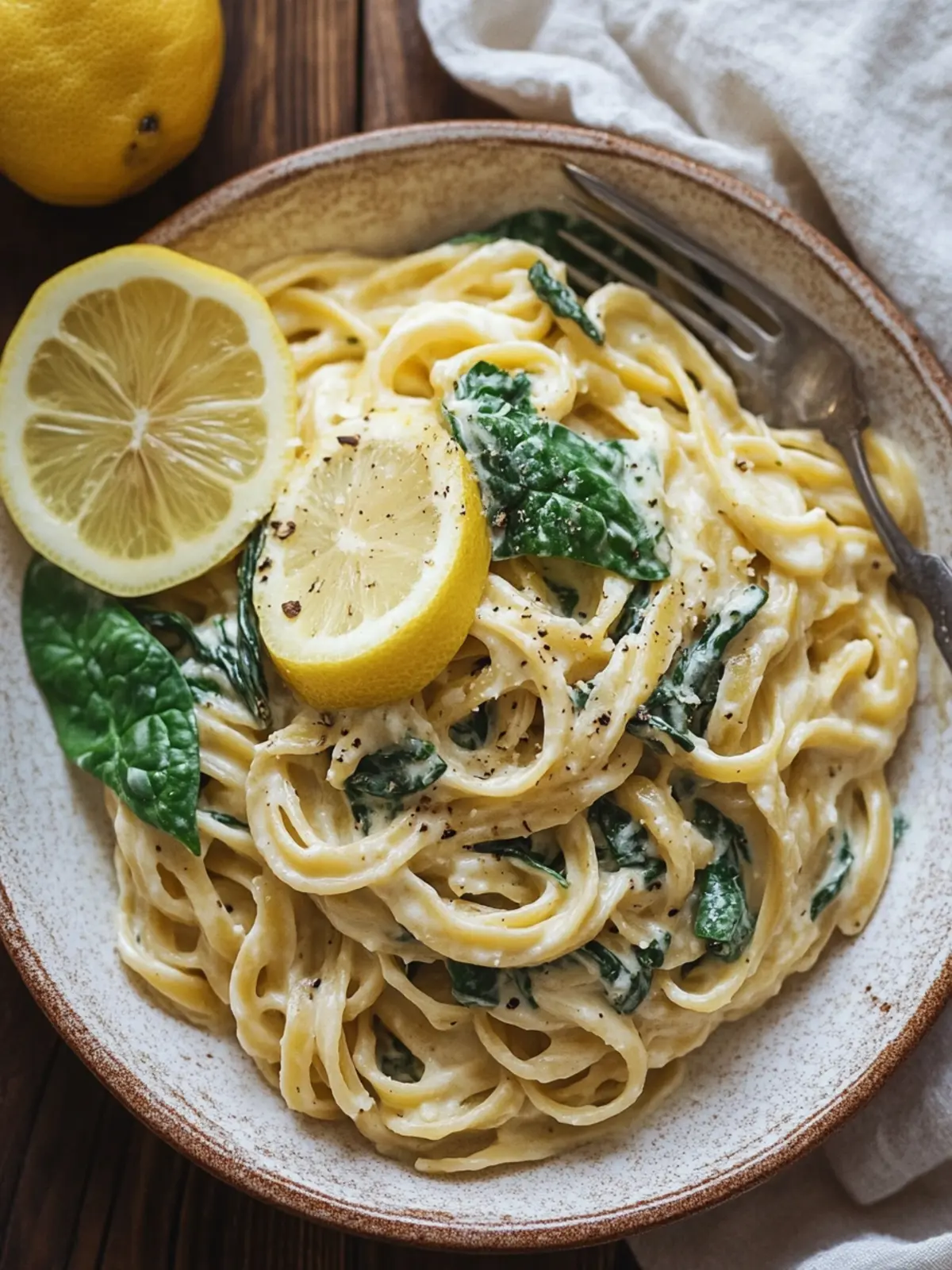 Creamy Lemon Ricotta Pasta with Spinach