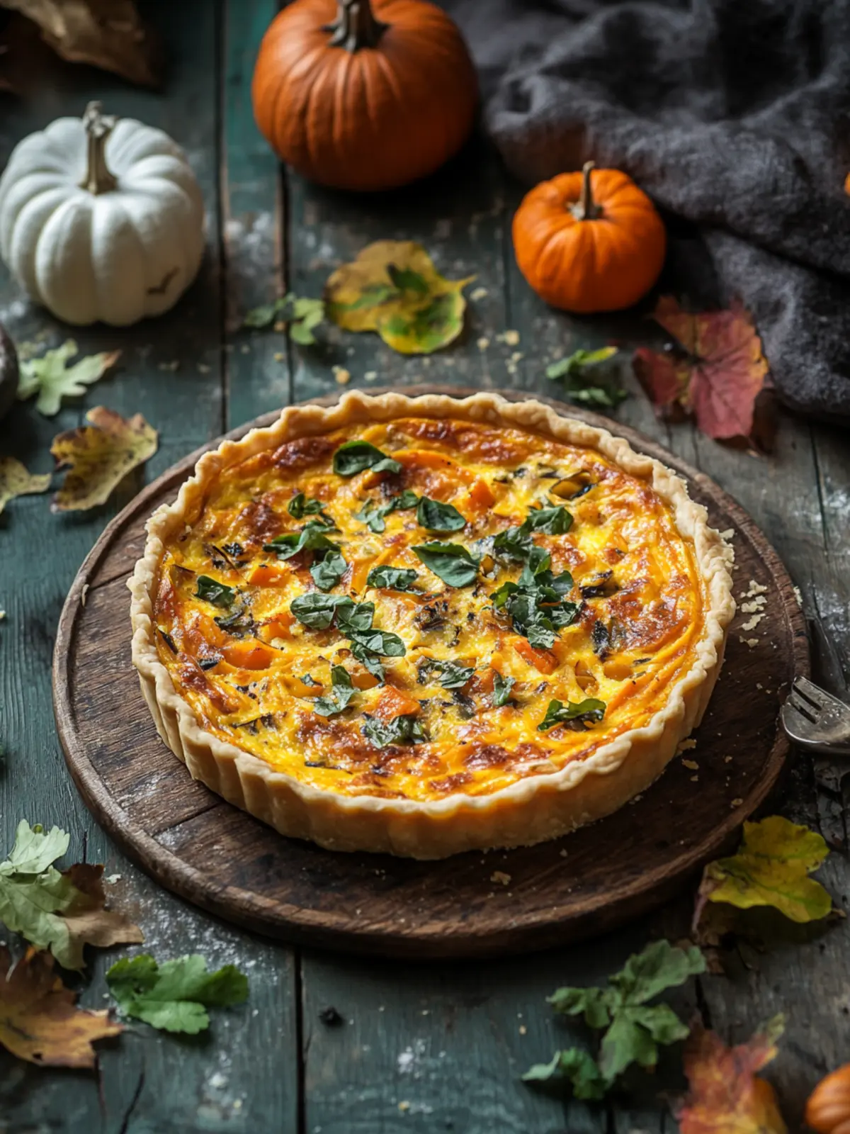 Savory Roasted Pumpkin Quiche with Gorgonzola Bliss 3 Roasted Pumpkin Quiche