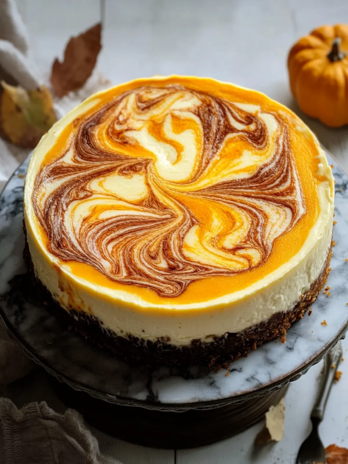 Cheesecake with Pumpkin Swirl: Your Perfect Fall Indulgence 3 Cheesecake with Pumpkin Swirl