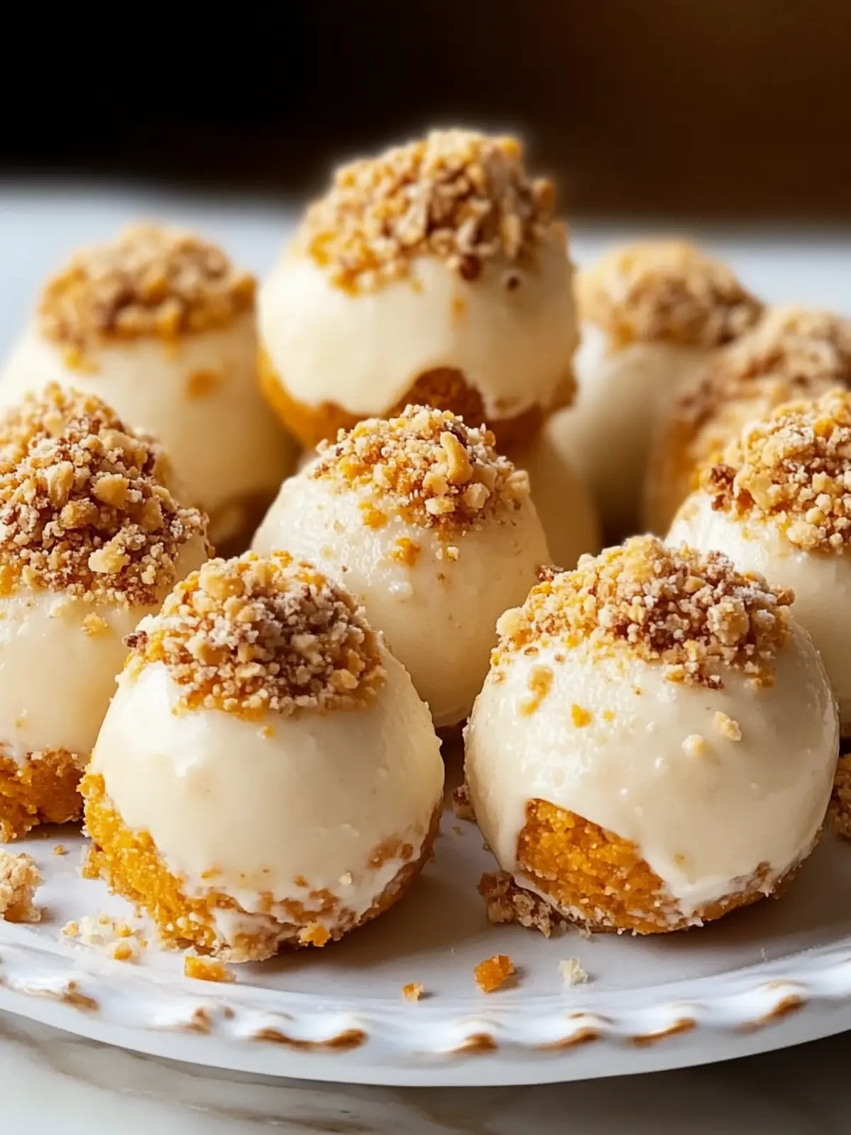 Easy No-Bake Pumpkin Cheesecake Balls