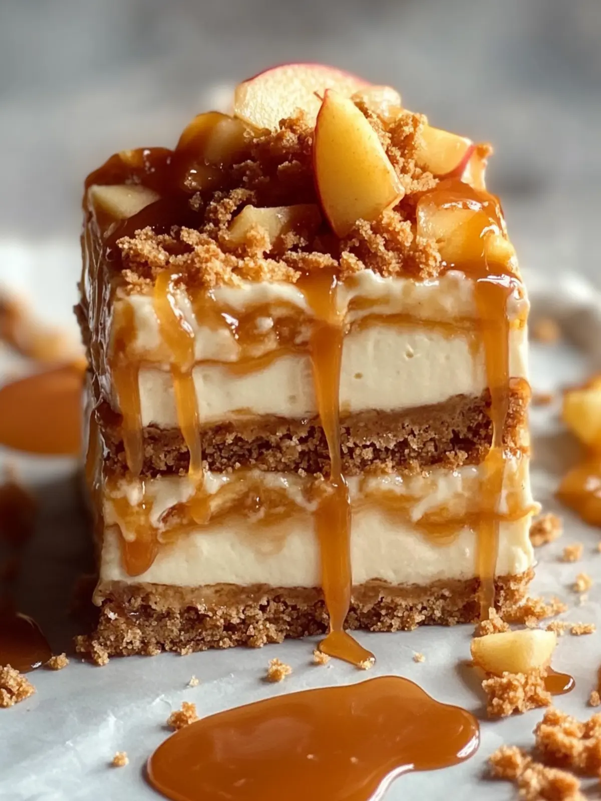 Caramel Apple Cheesecake Bars