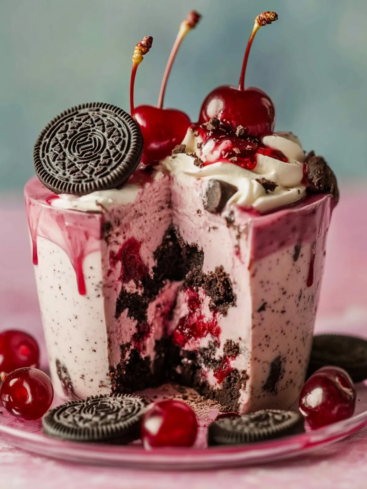 Oreo Cherry Chocolate Chip No Bake Cheesecake That Delights 4 Oreo Cherry Chocolate Chip