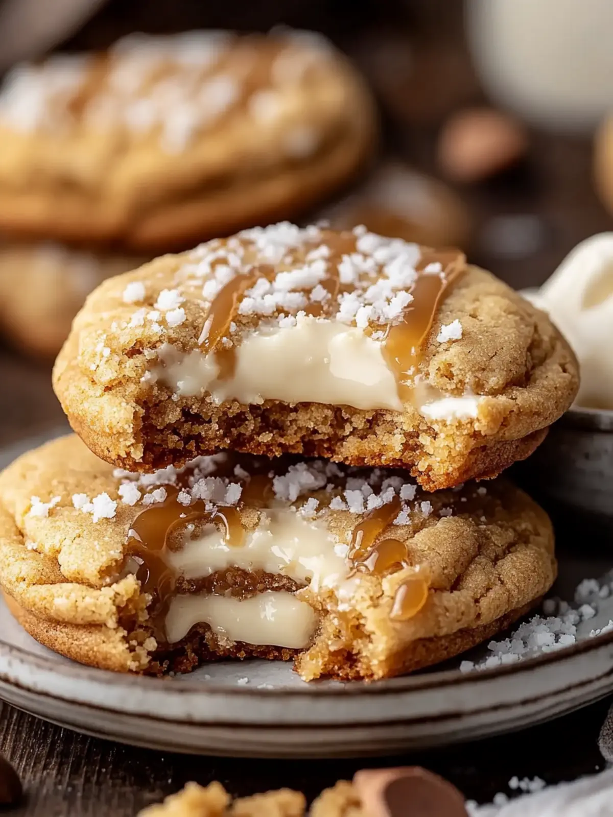 Crumbl Salted Caramel Cheesecake Cookies