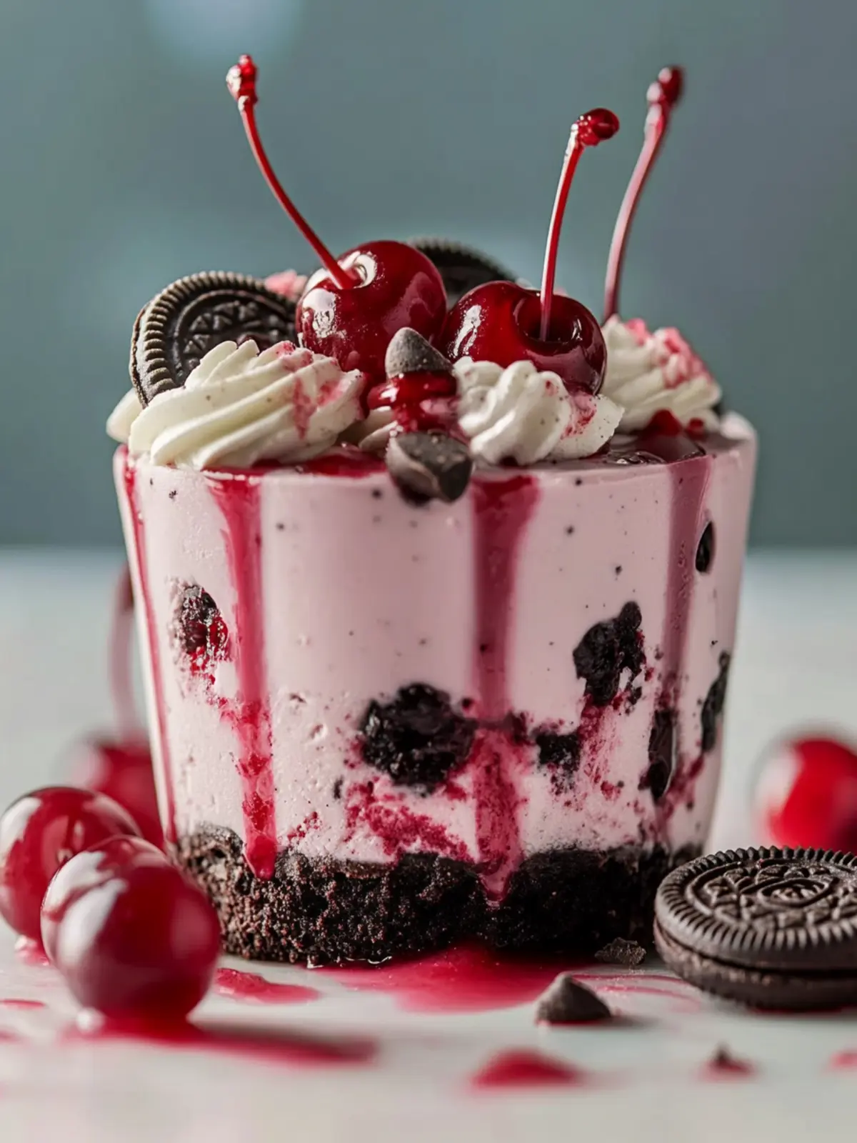 Oreo Cherry Chocolate Chip No Bake Cheesecake That Delights 5 Oreo Cherry Chocolate Chip
