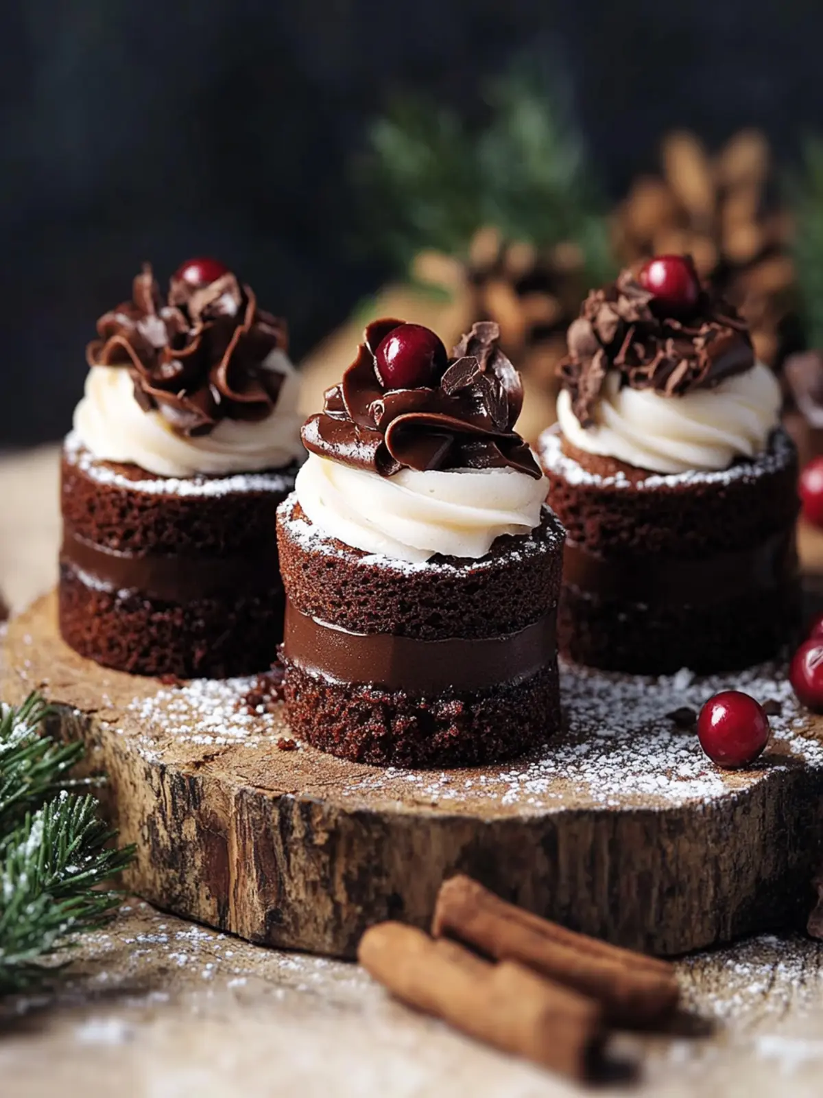 Delightful Chocolate Gingerbread Mini Cakes for Festive Cheer 3 Chocolate Gingerbread Mini Cakes