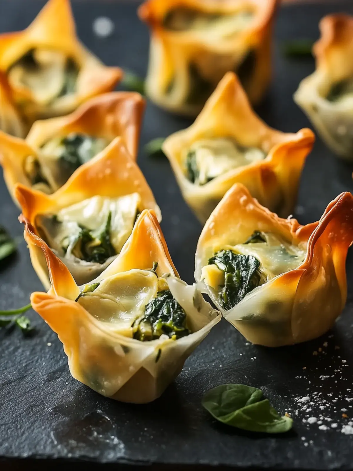 Delicious Spinach Artichoke Wonton Cups for Easy Entertaining 3 Spinach Artichoke Wonton Cups