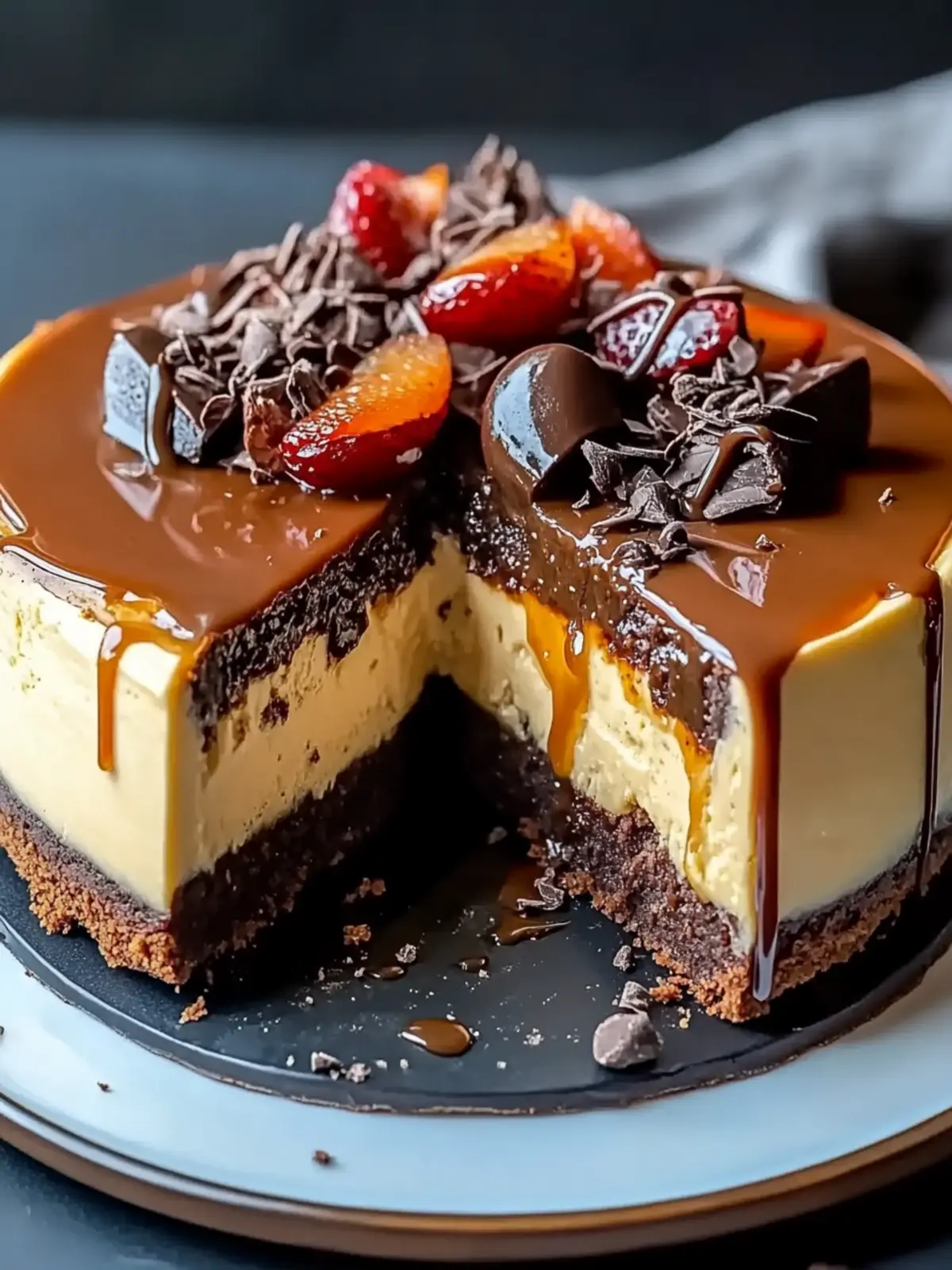 Irresistible Caramel Brownie Cheesecake You Can Make Tonight 5 Caramel Brownie Cheesecake