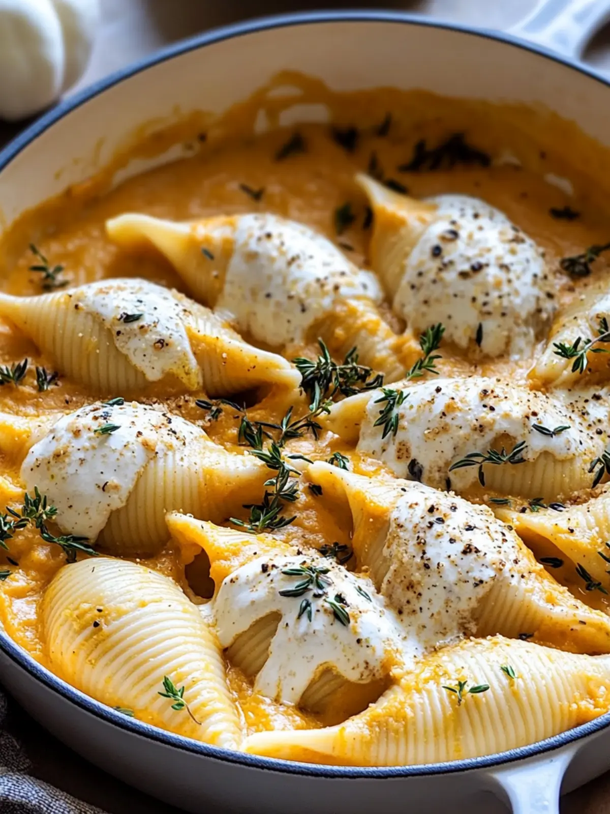 Cozy Stuffed Shells with Pumpkin Cream Sauce Recipe 2 Stuffed Shells Pumpkin Cream Sauce