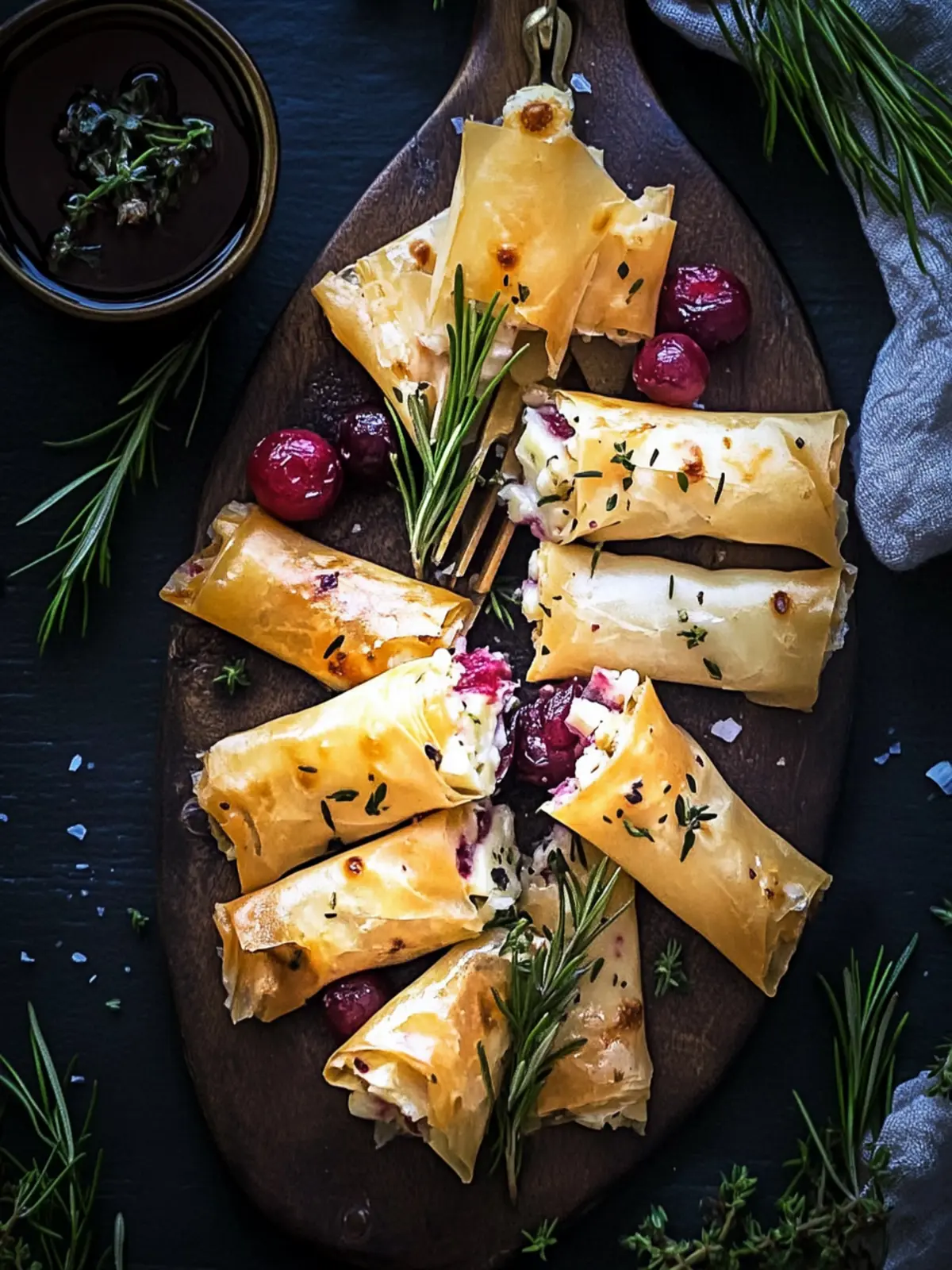 Cranberry and Brie Filo Crackers for Effortless Holiday Bliss 4 Cranberry and Brie Filo Crackers