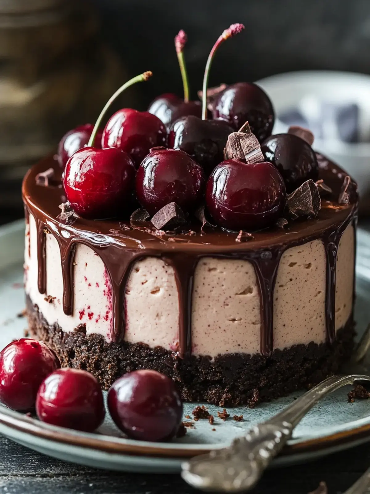 Irresistible Chocolate Cherry Cheesecake You Must Try Today 4 Chocolate Cherry Cheesecake