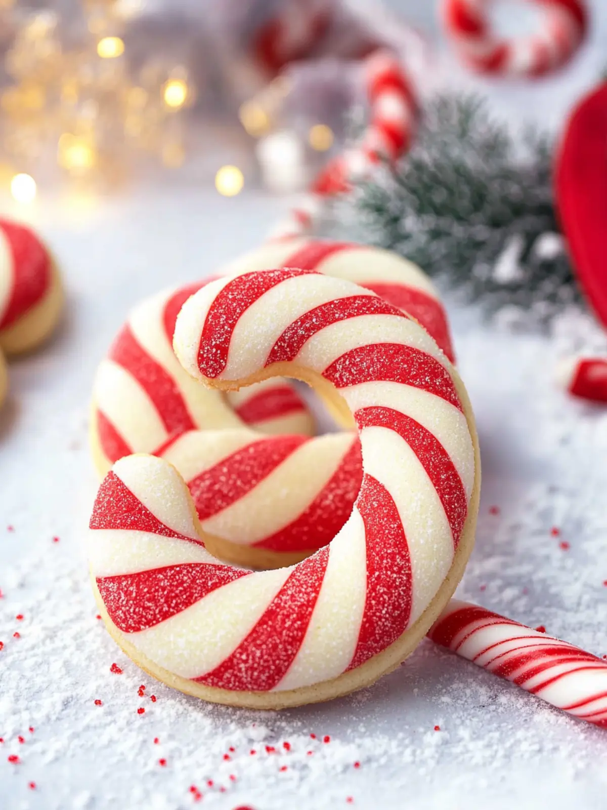 Candy Cane Cookies with a Festive Two-Tone Twist 2 Candy Cane Cookies