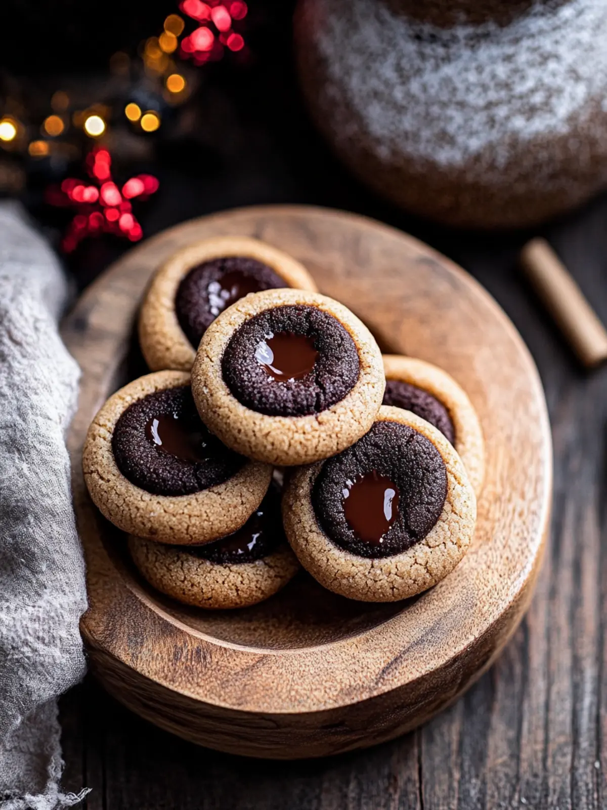 Irresistible Chocolate Thumbprint Cookies with Ganache Filling 2 Chocolate Thumbprint Cookies