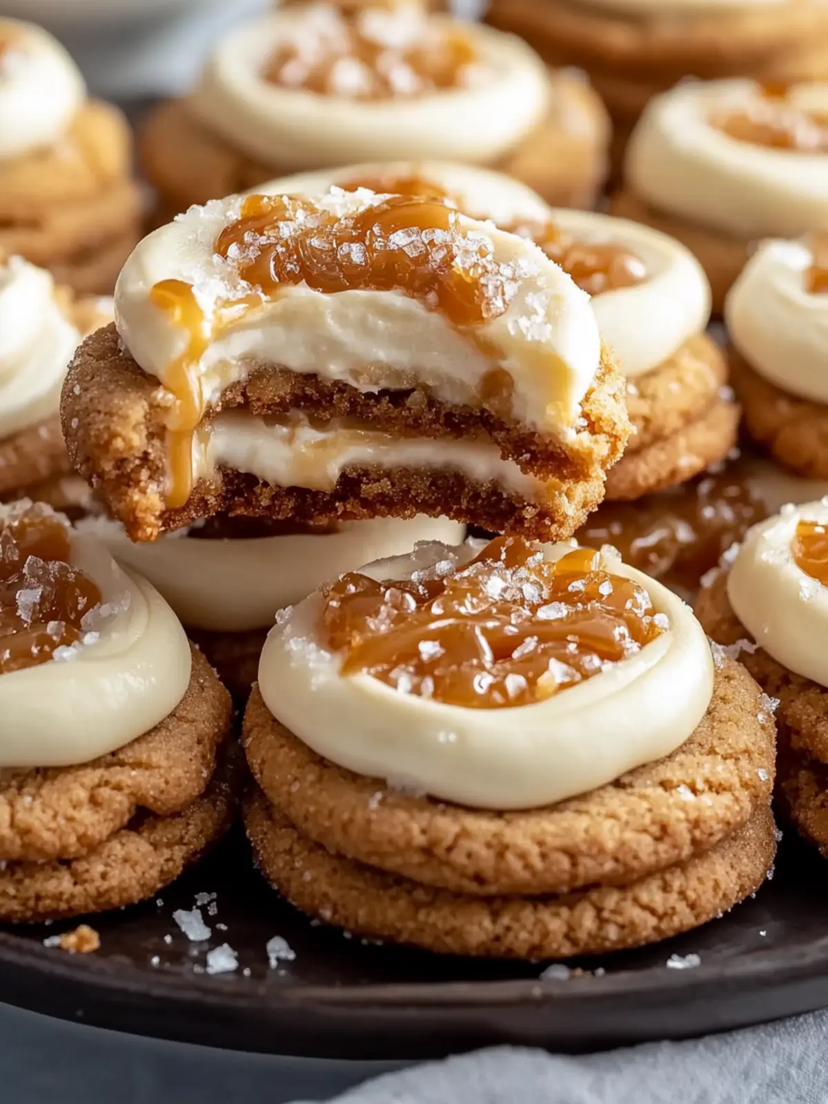 Crumbl Salted Caramel Cheesecake Cookies