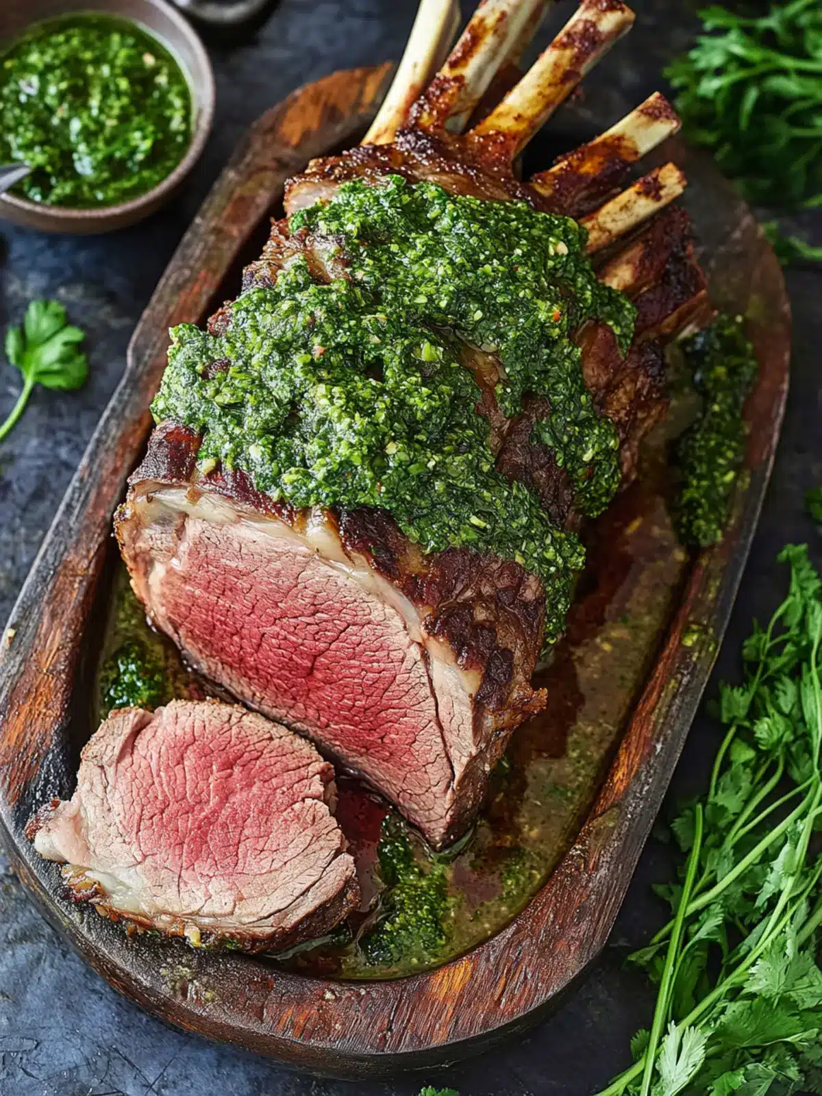Beef Rib Roast with Chimichurri for Irresistible Flavor Bliss 2 Beef rib roast with chimichurri