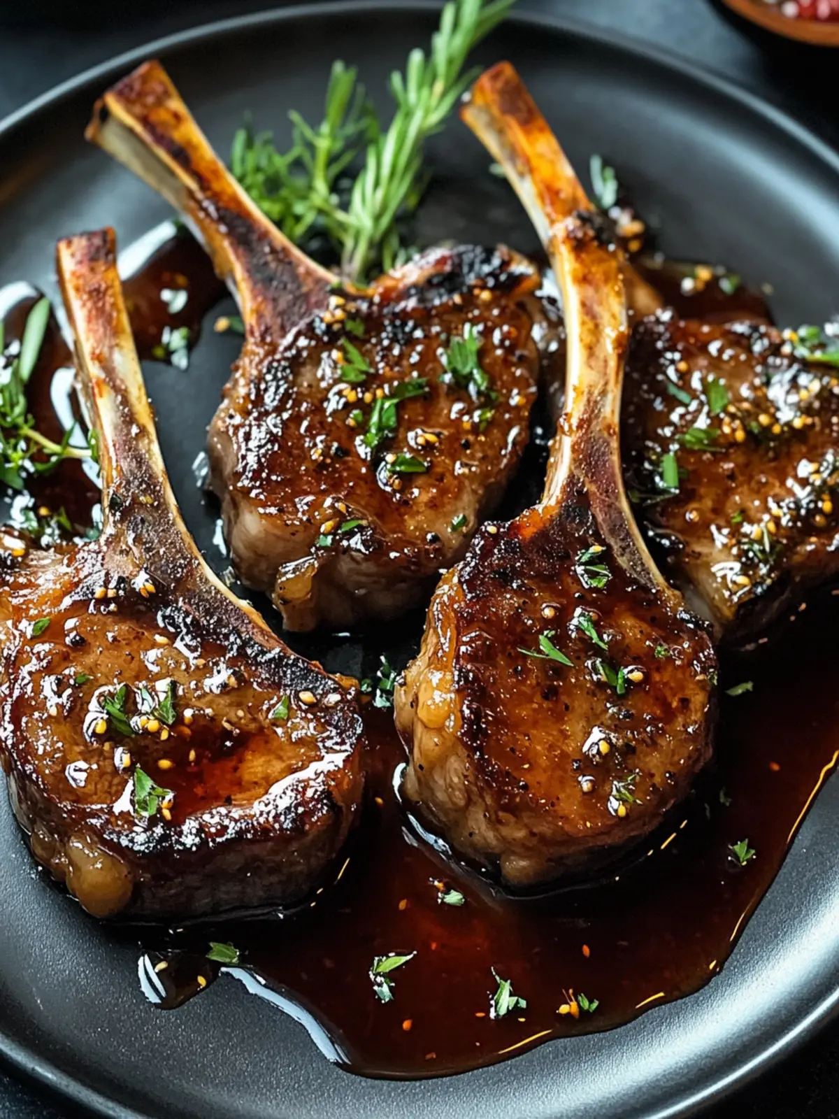 Irresistible Honey Garlic Lamb Chops with Sweet Glaze Recipe 4 Honey Garlic Lamb Chops with Sweet Glaze