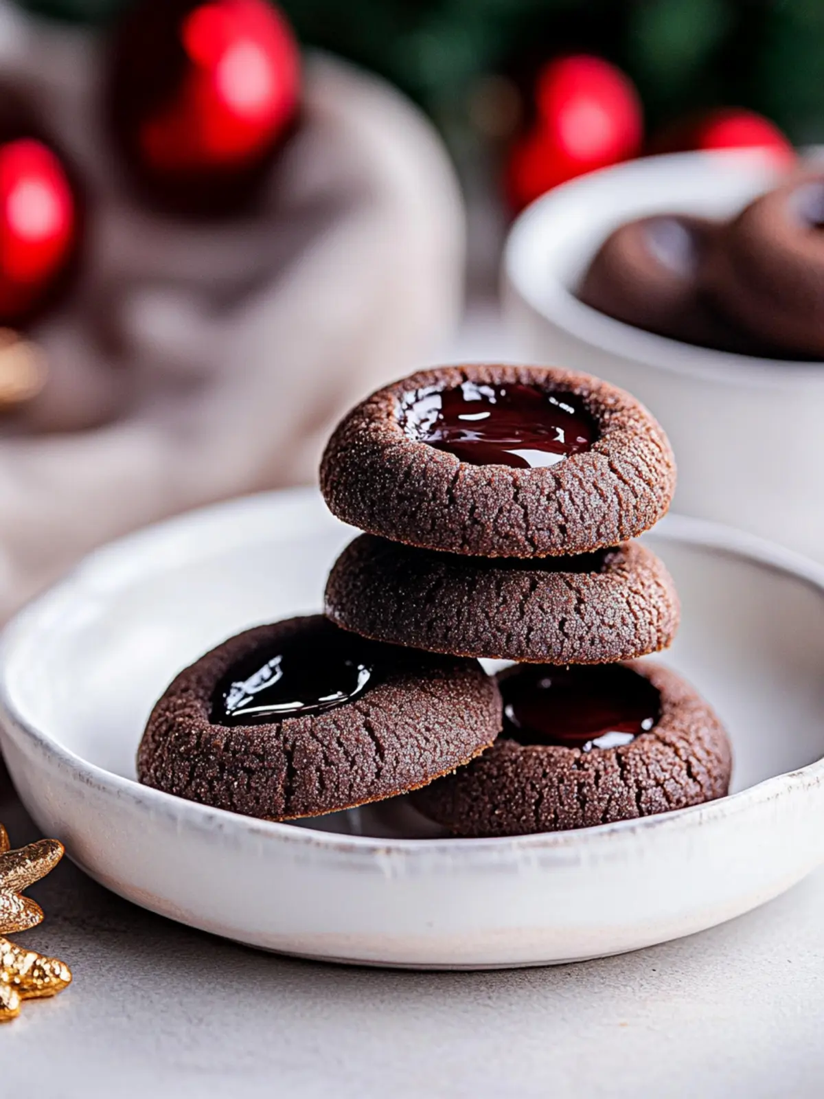 Irresistible Chocolate Thumbprint Cookies with Ganache Filling 5 Chocolate Thumbprint Cookies