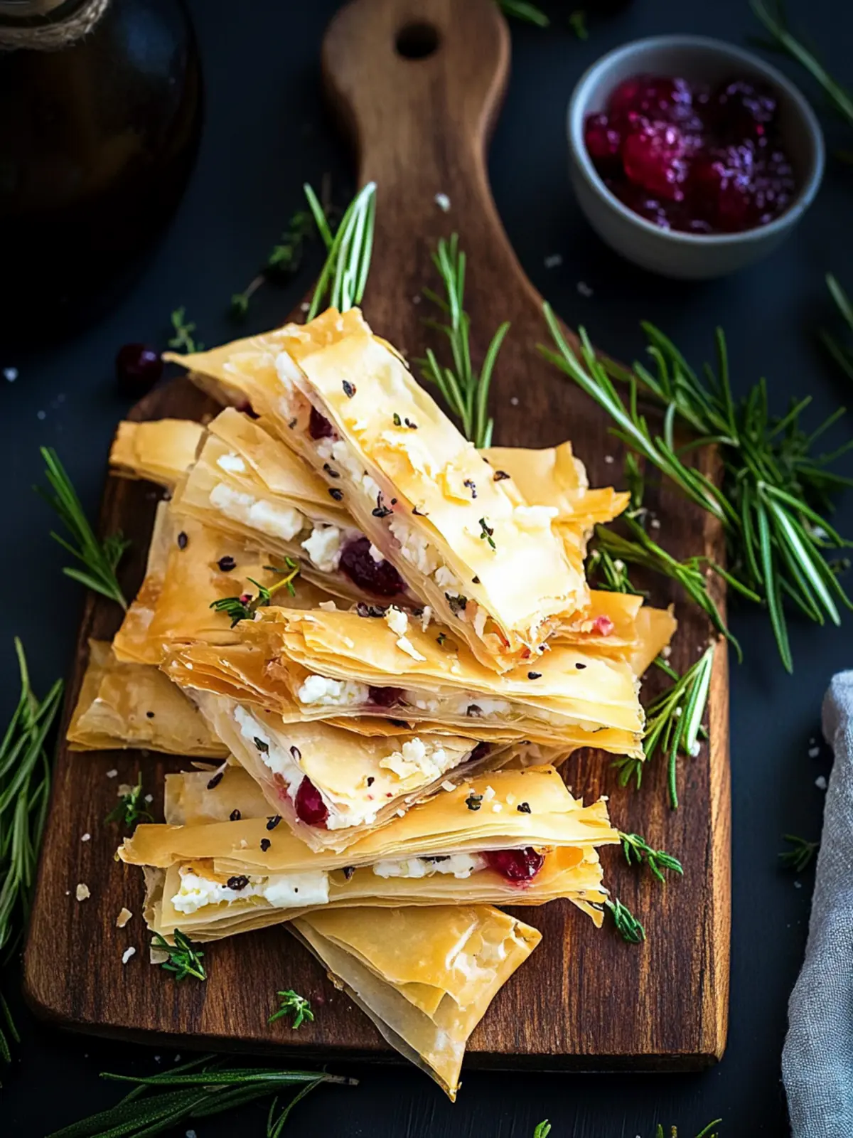 Cranberry and Brie Filo Crackers for Effortless Holiday Bliss 5 Cranberry and Brie Filo Crackers