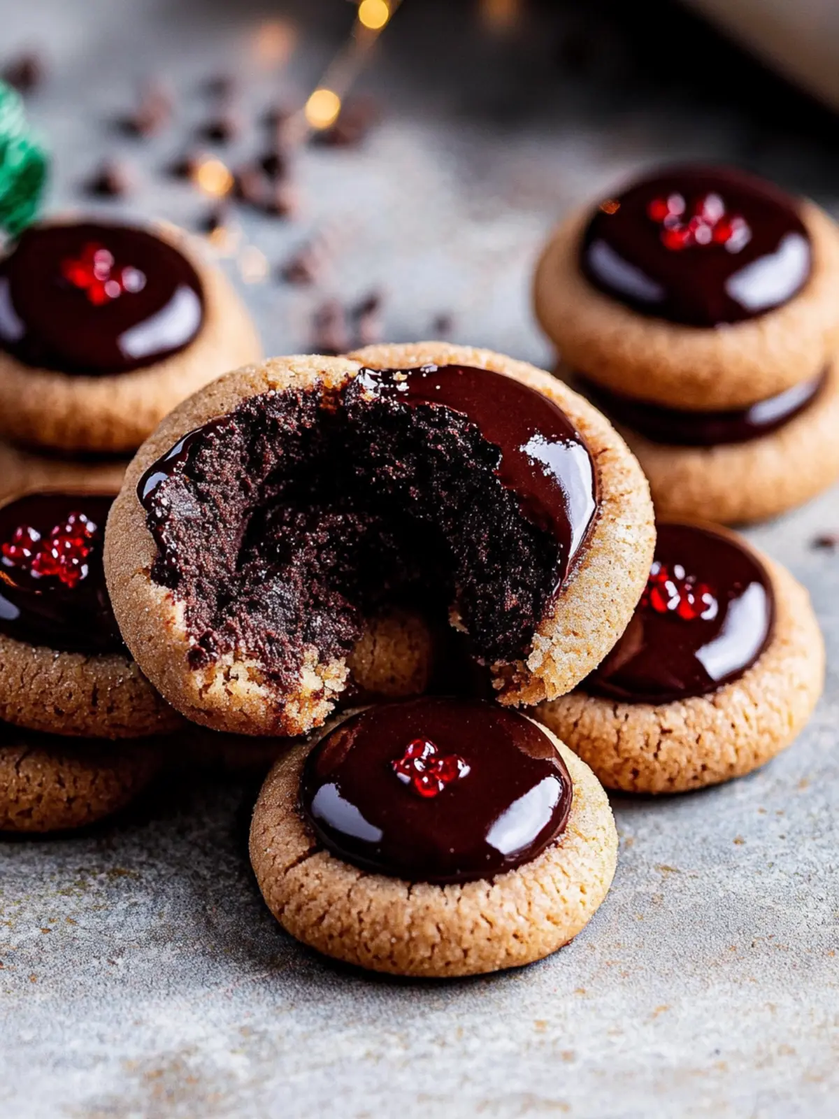 Irresistible Chocolate Thumbprint Cookies with Ganache Filling 4 Chocolate Thumbprint Cookies