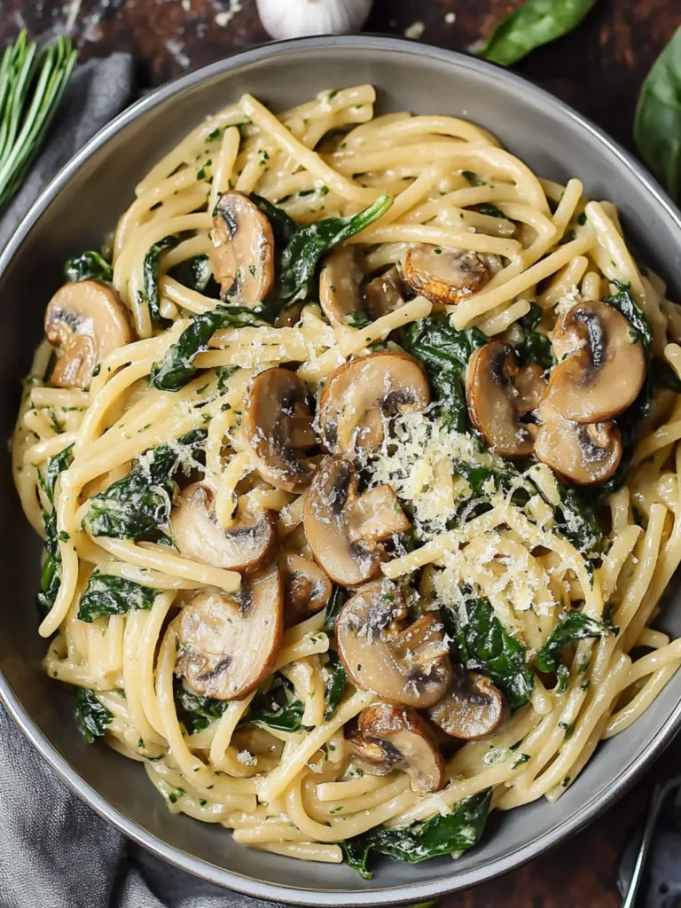 Spinach Mushroom Pasta