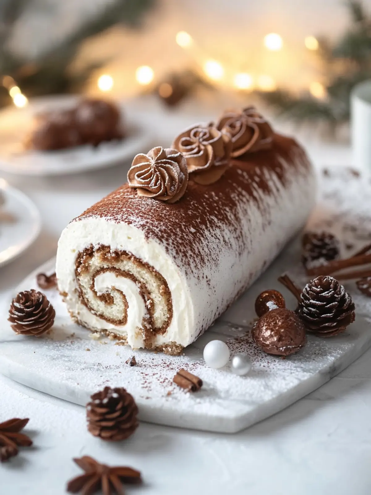 Gourmet Tiramisu Yule Log Cake for Festive Indulgence 5 Gourmet Tiramisu Yule Log Cake