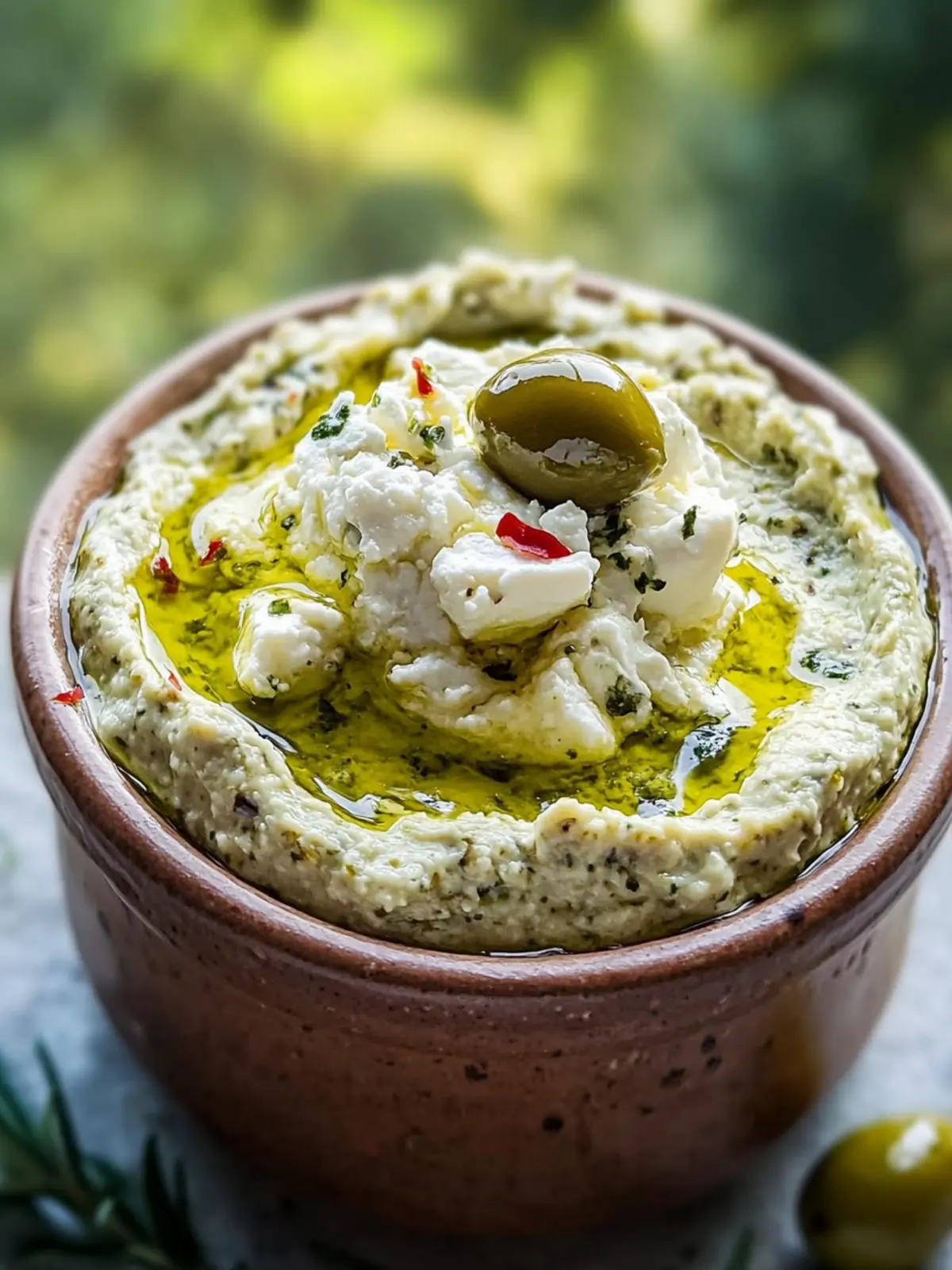 Olive Lovers’ Dream Dip – Creamy Feta & Green Olive Bliss 5 Olive Lovers’ Dream Dip – Creamy Feta & Green Olive Spread