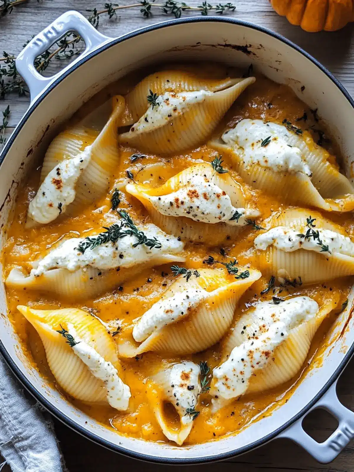 Cozy Stuffed Shells with Pumpkin Cream Sauce Recipe 5 Stuffed Shells Pumpkin Cream Sauce