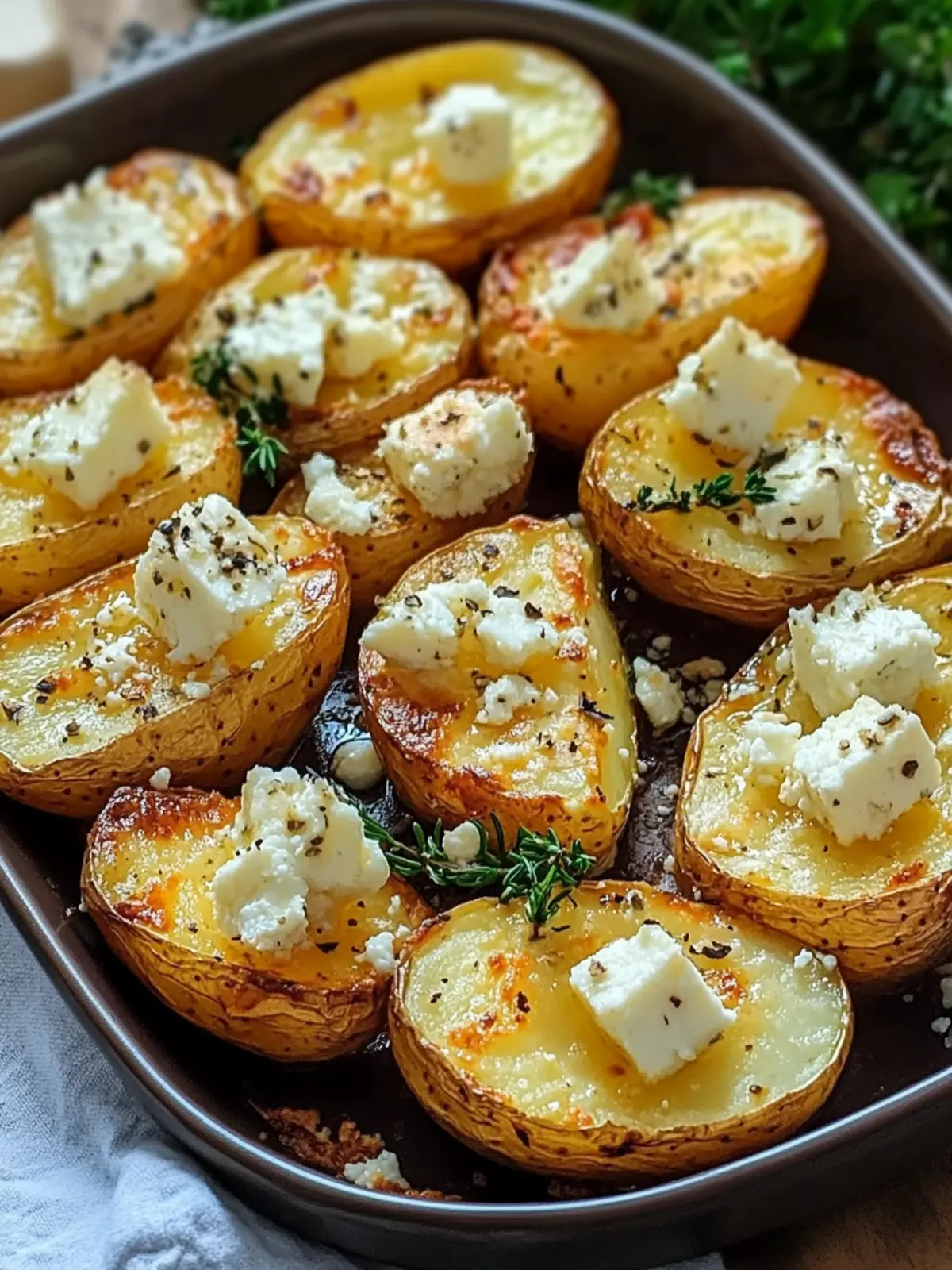 Baked Feta Potatoes: A Healthy Mediterranean Delight 4 Baked Feta Potatoes