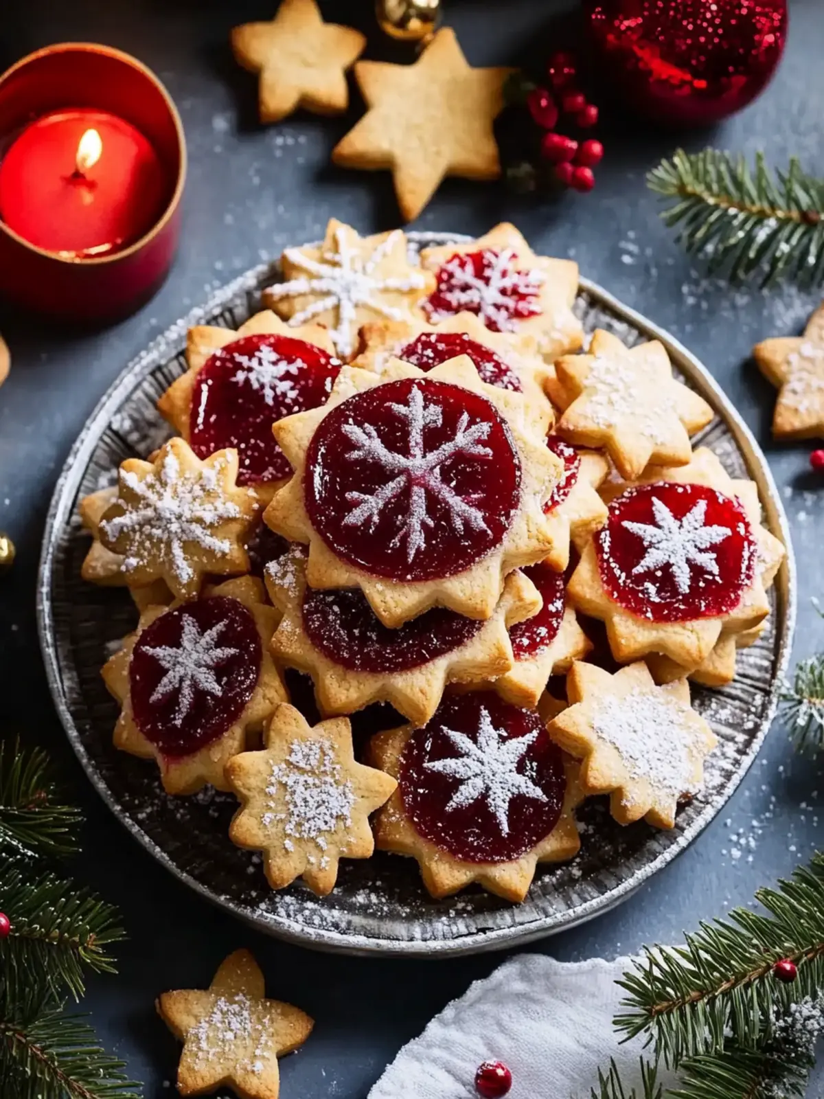Festive Jam Christmas Biscuits