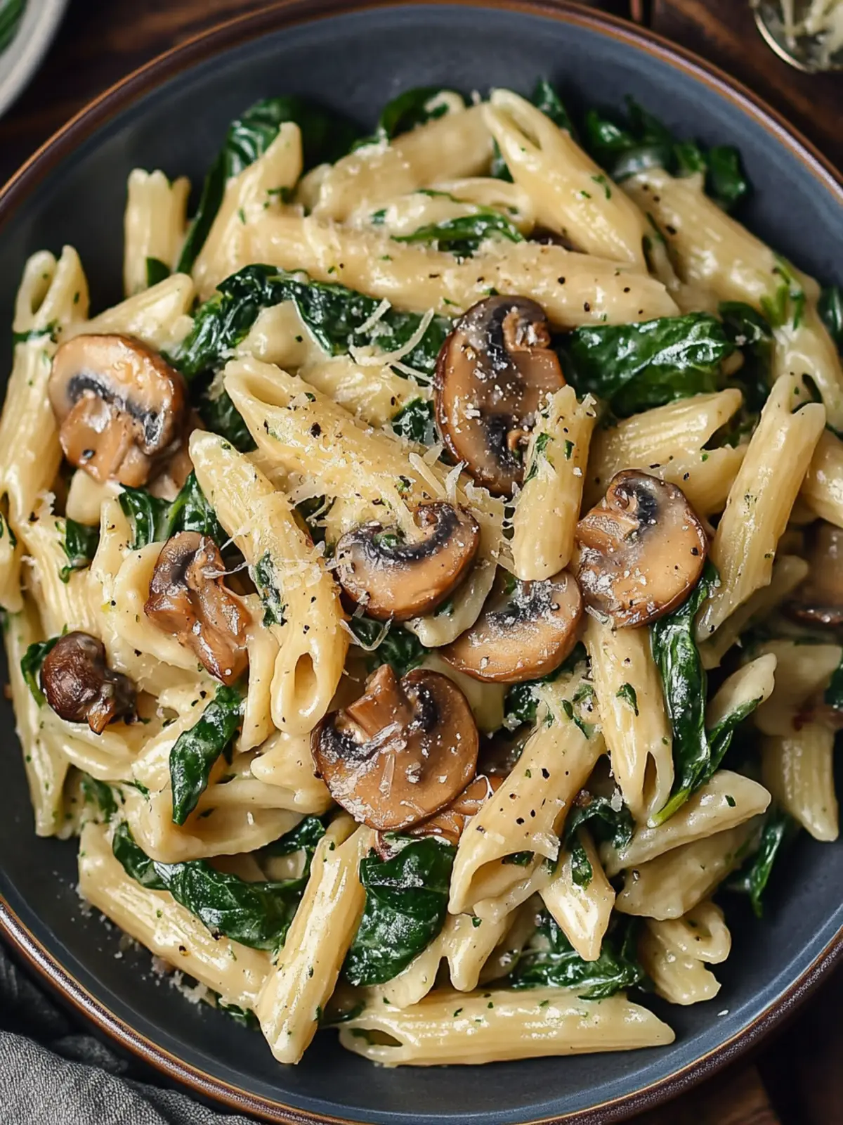 Spinach Mushroom Pasta