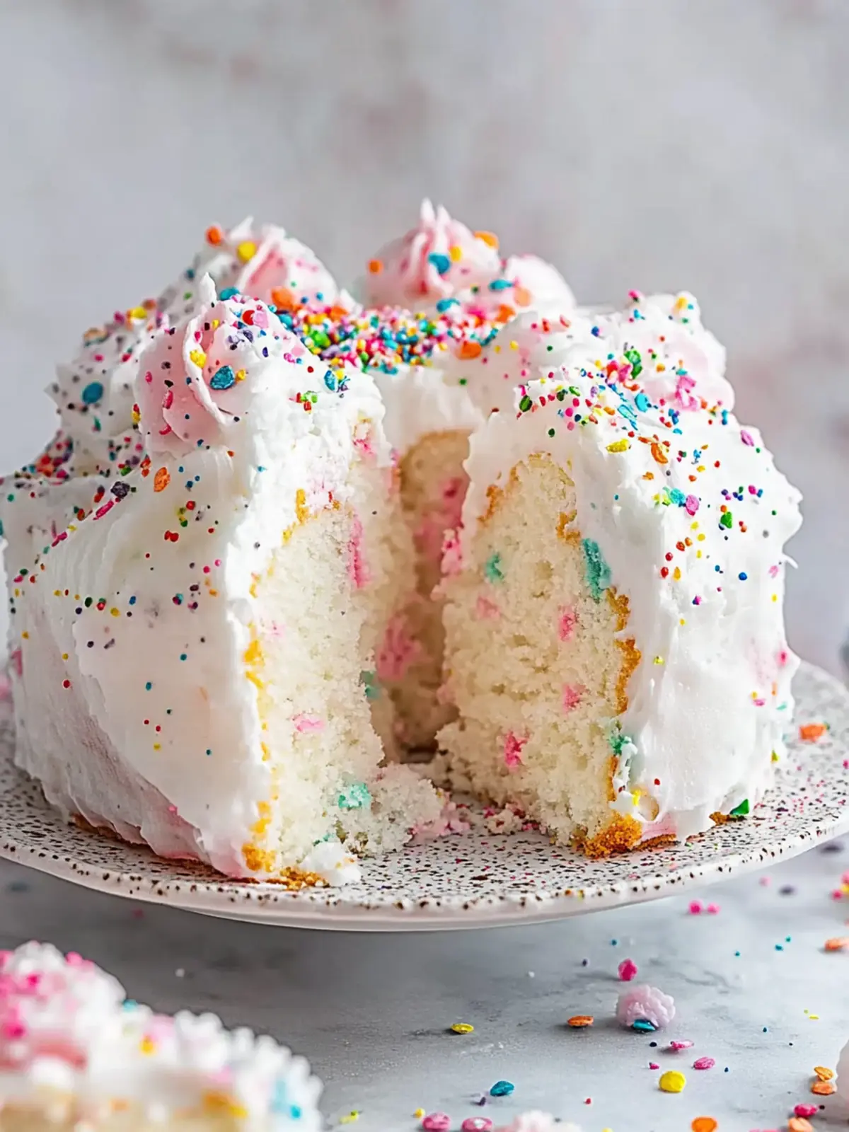 Light Funfetti Angel Food Cake for a Guilt-Free Celebration 3 Light Funfetti Angel Food Cake