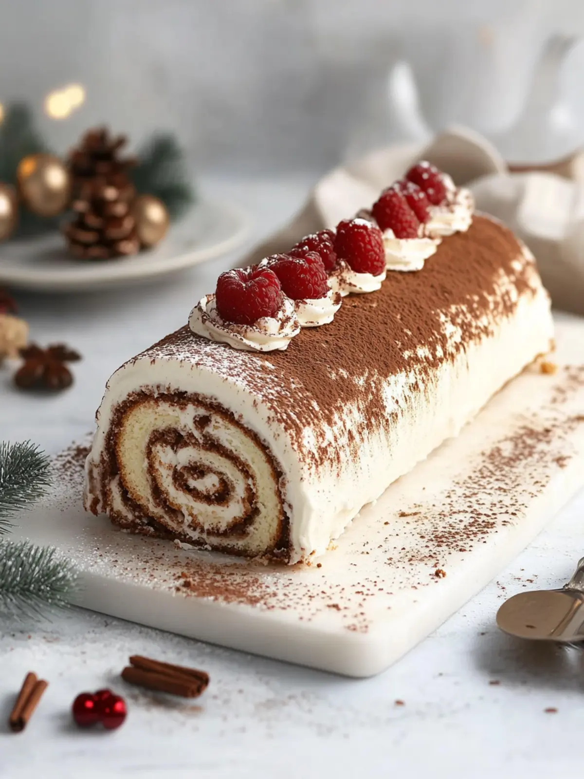 Gourmet Tiramisu Yule Log Cake for Festive Indulgence 4 Gourmet Tiramisu Yule Log Cake