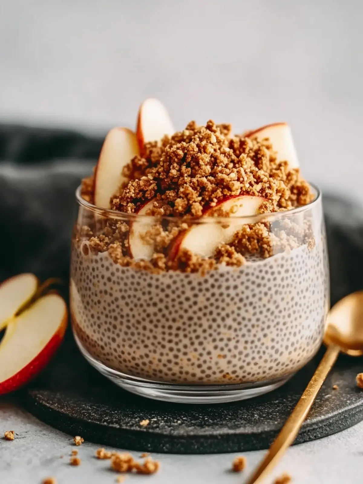 Apple Crumble Chia Pudding for Cozy Fall Mornings 4 Apple Crumble Chia Pudding