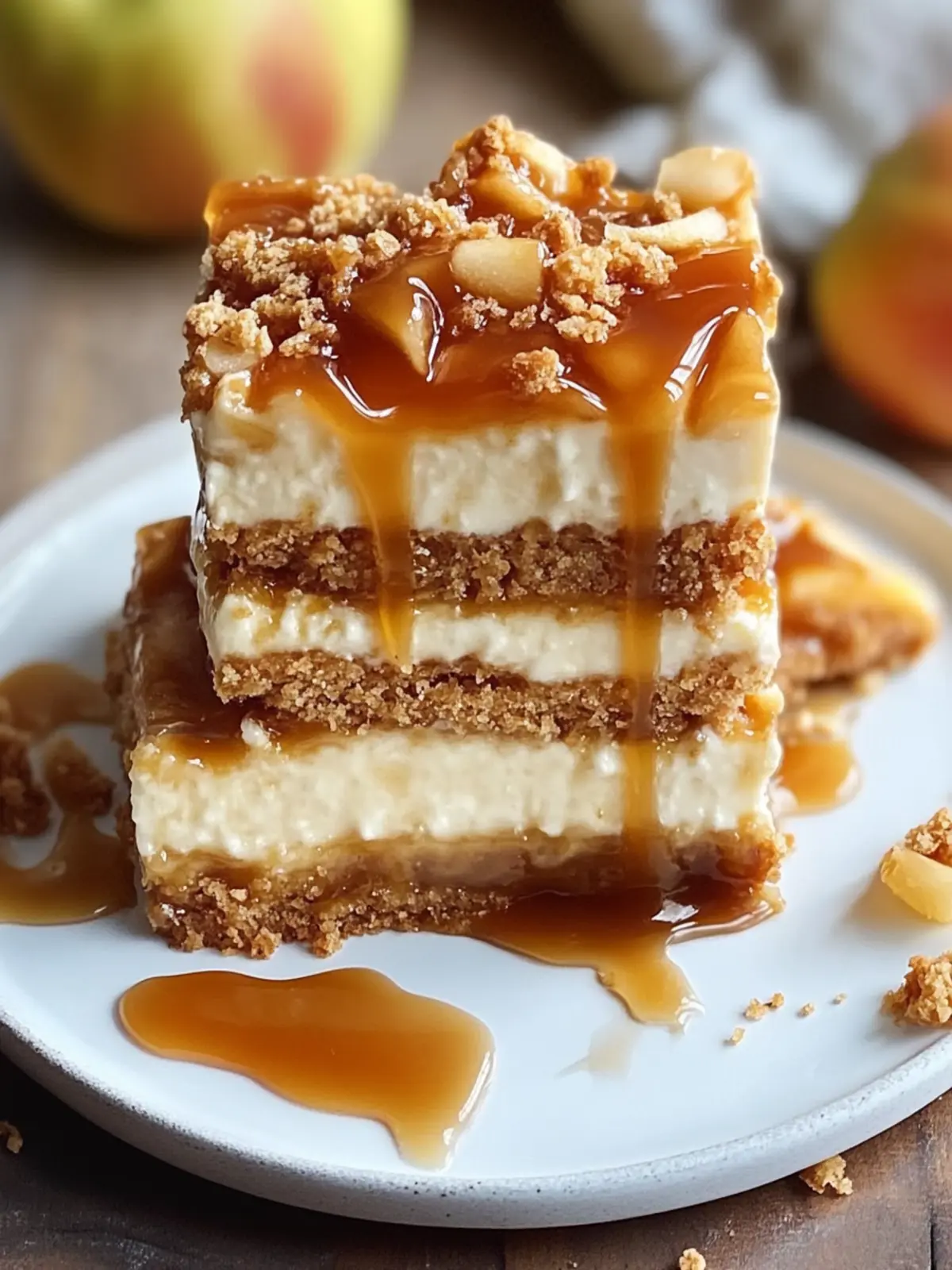 Caramel Apple Cheesecake Bars