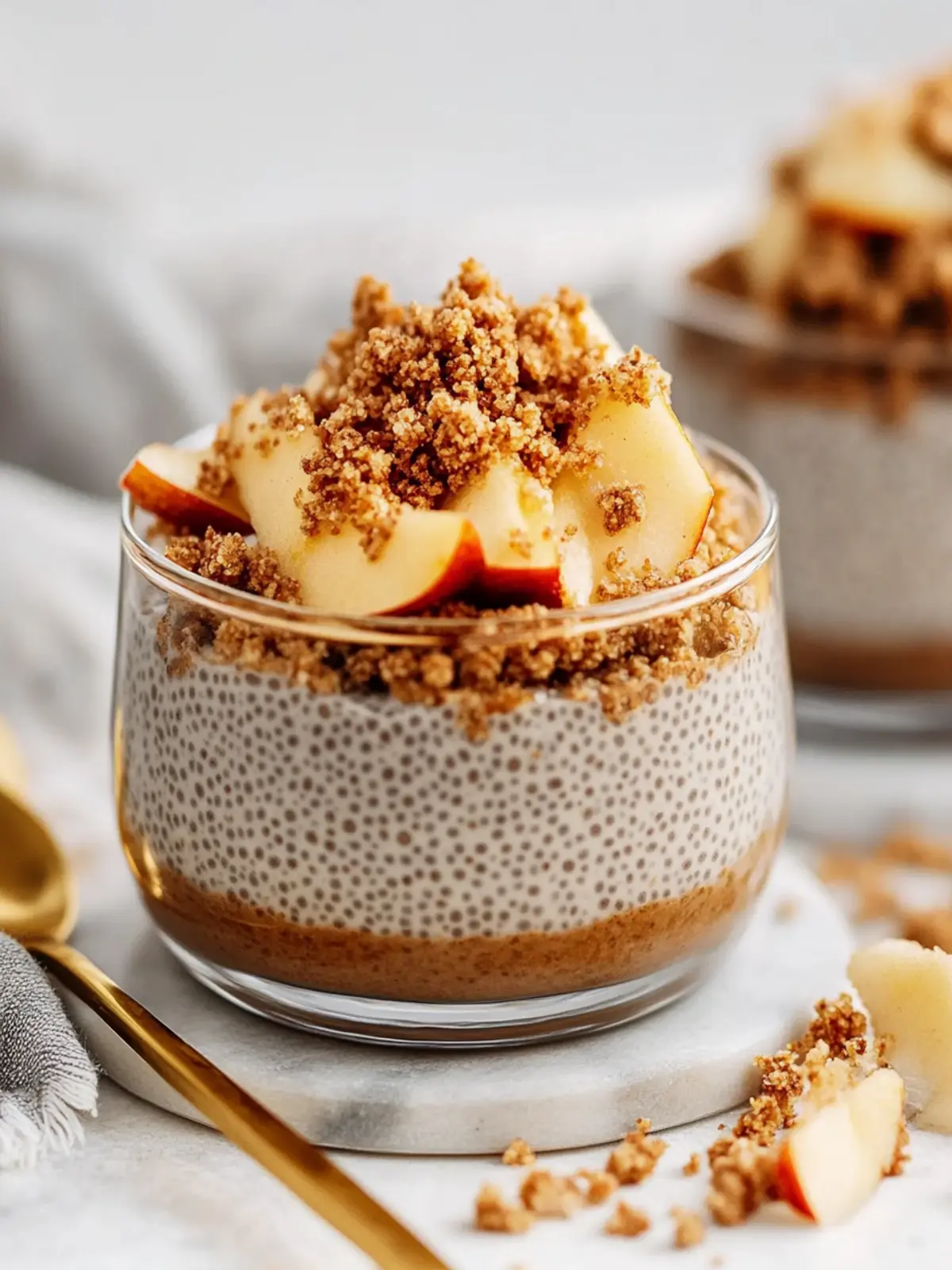 Apple Crumble Chia Pudding for Cozy Fall Mornings 3 Apple Crumble Chia Pudding