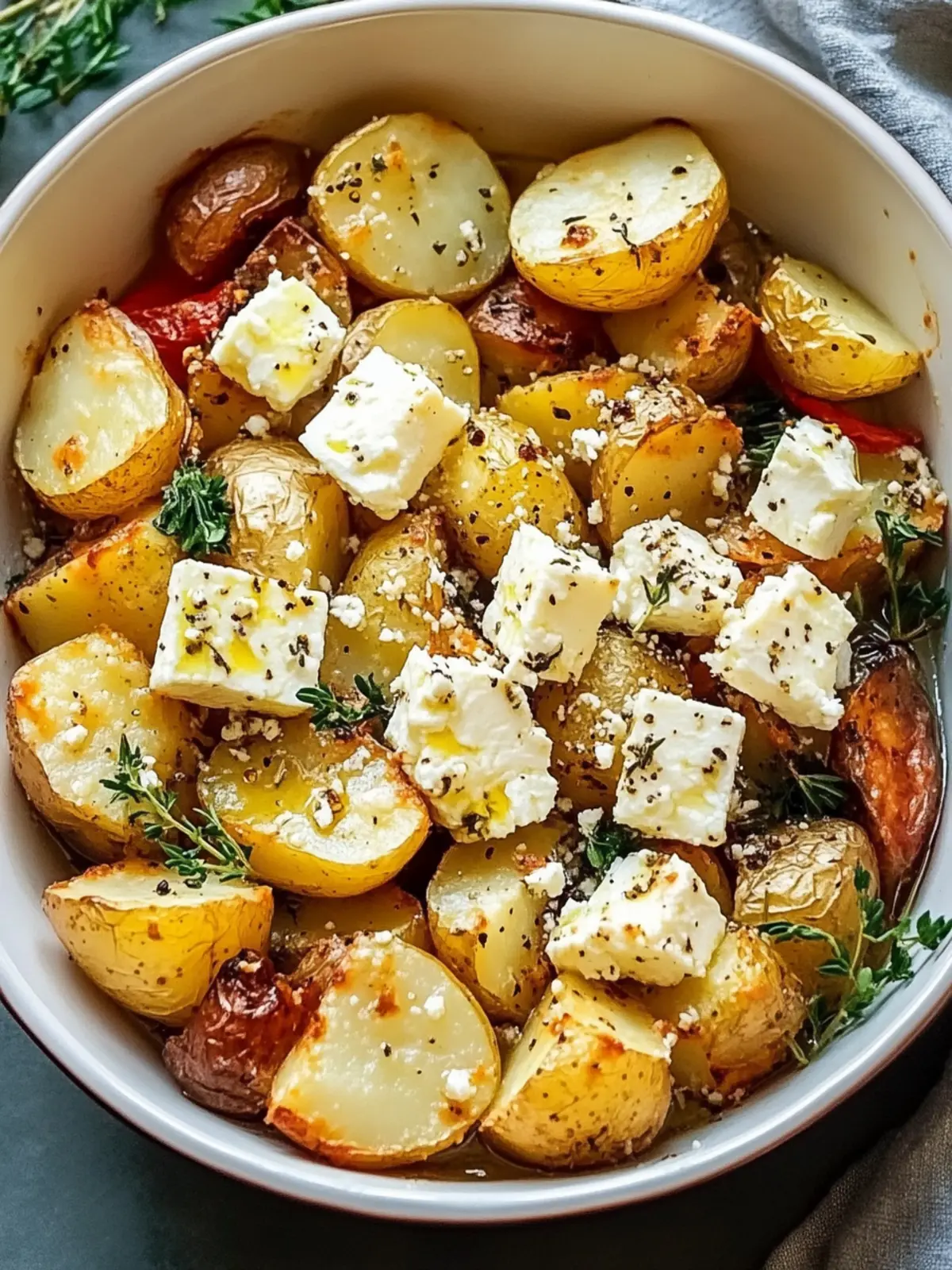 Baked Feta Potatoes: A Healthy Mediterranean Delight 2 Baked Feta Potatoes