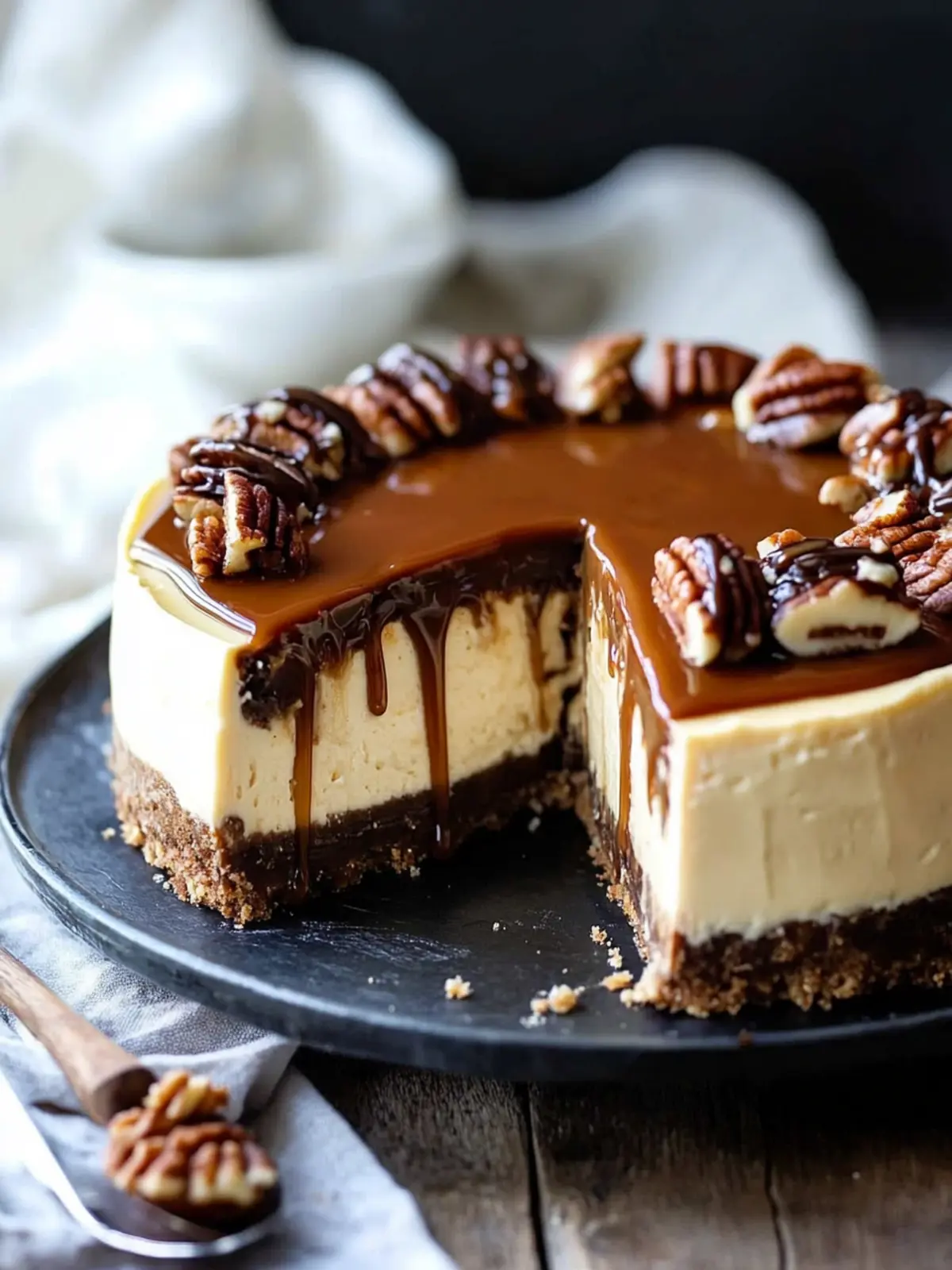 Decadent Caramel Turtle Cheesecake You'll Crave Again! 2 Caramel Turtle Cheesecake