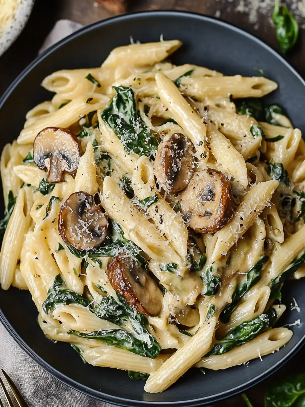 Spinach Mushroom Pasta