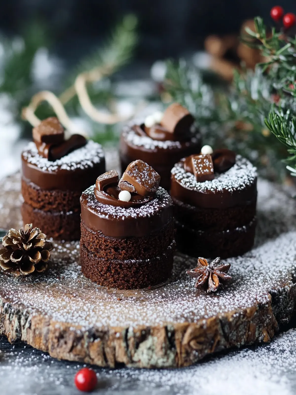 Delightful Chocolate Gingerbread Mini Cakes for Festive Cheer 2 Chocolate Gingerbread Mini Cakes