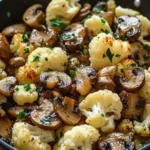 Garlic Cauliflower Mushroom Skillet