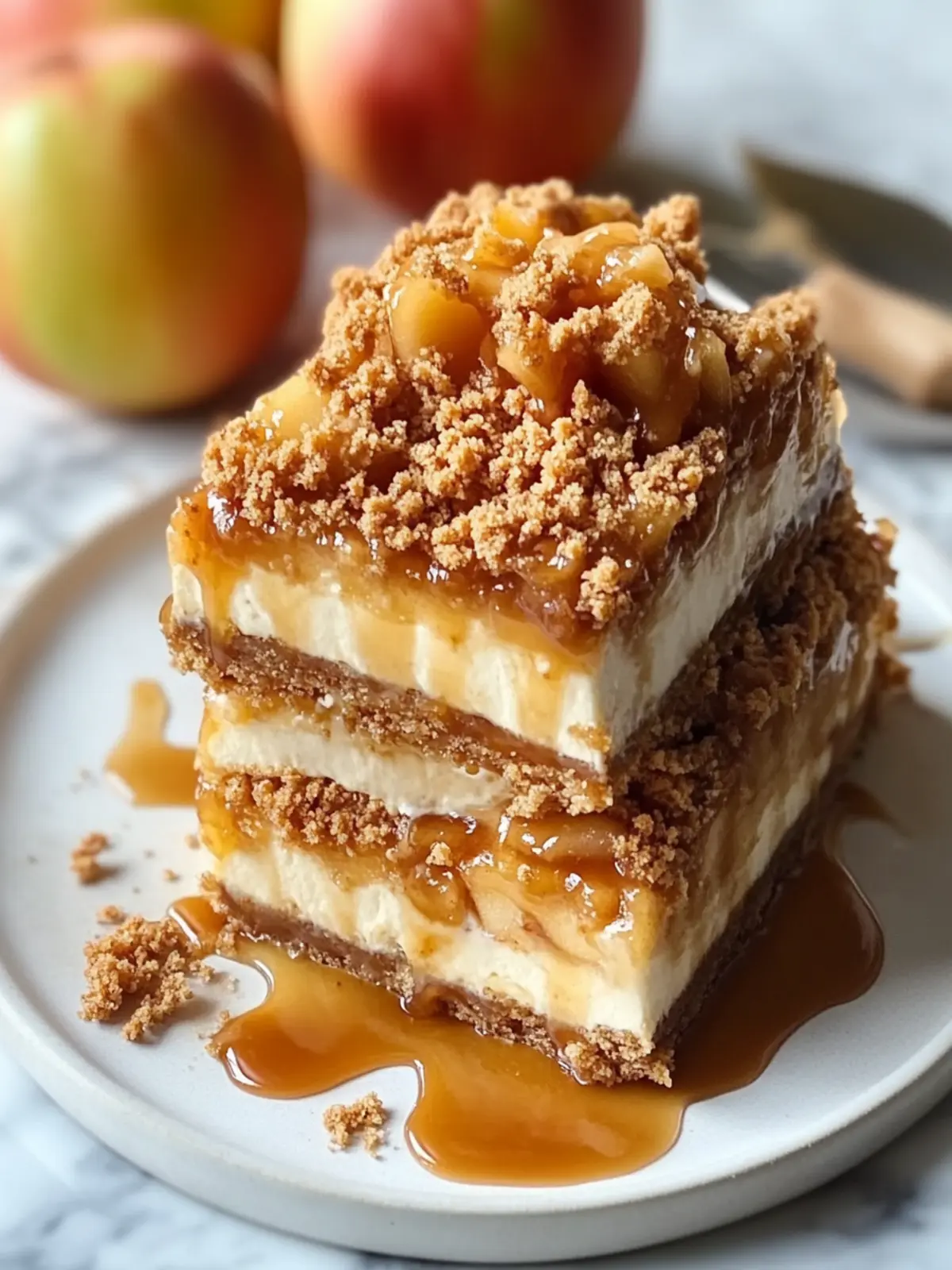 Caramel Apple Cheesecake Bars